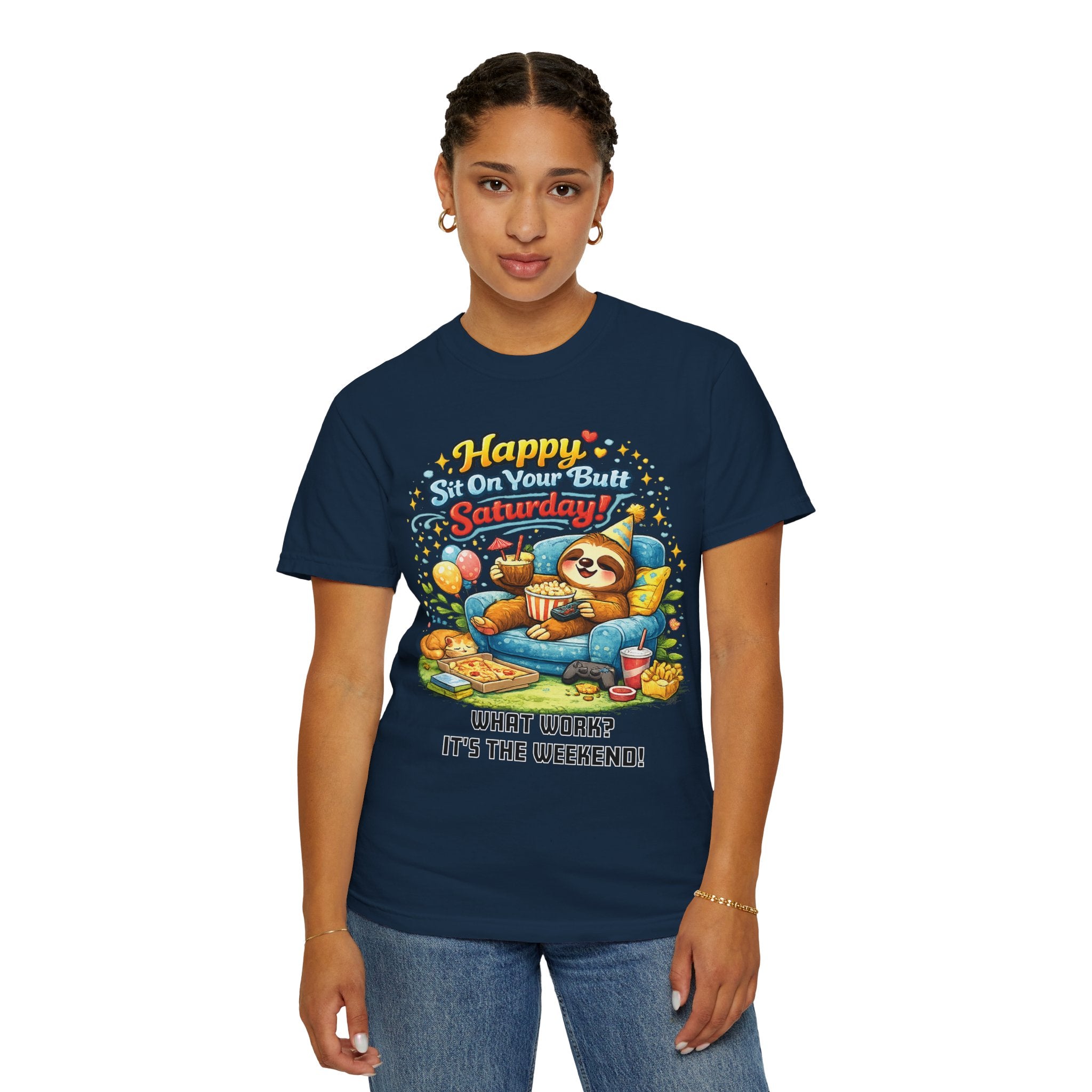 Saturday - Procrastination Sloth Series T-shirt