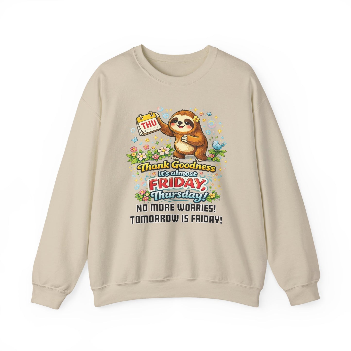 Thursday - Procrastination Sloth Series Sweatshirt