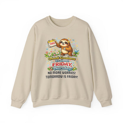 Thursday - Procrastination Sloth Series Sweatshirt