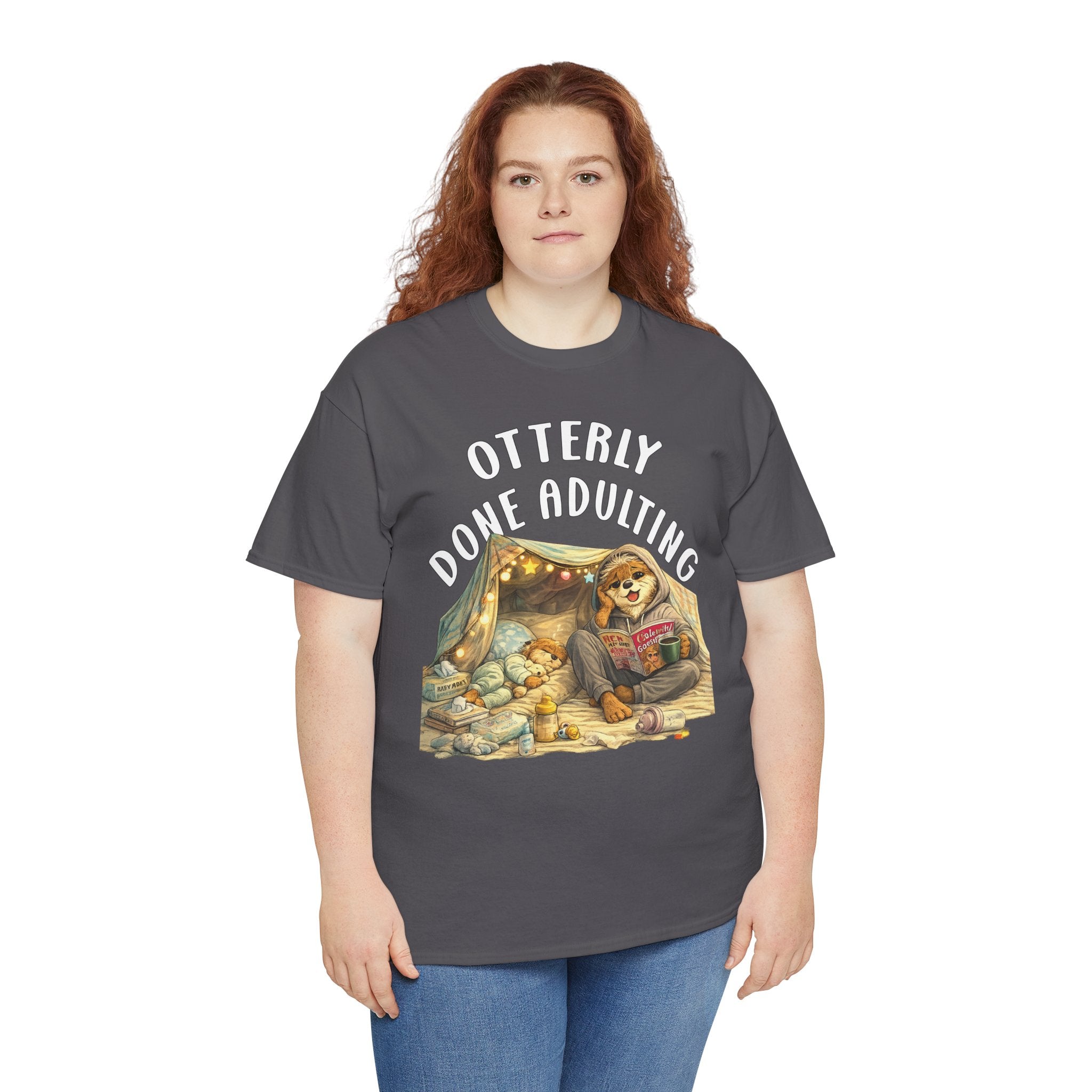 "Otterly Done Adulting" Mom Tee - Otter Series