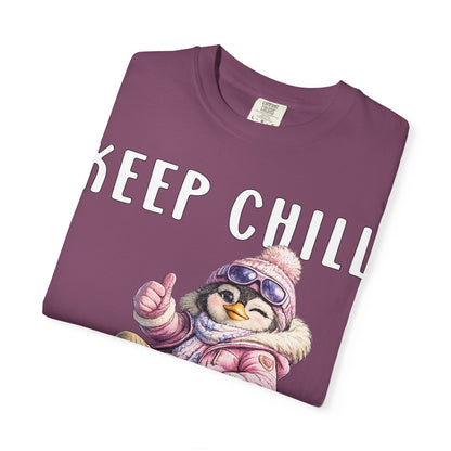 Keep Chill Carry On Girl T-shirt - Penguin Series