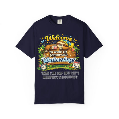 Wednesday - Procrastination Sloth Series T-shirt