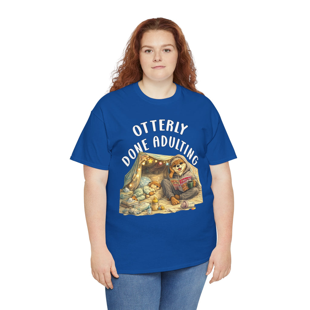 "Otterly Done Adulting" Mom Tee - Otter Series