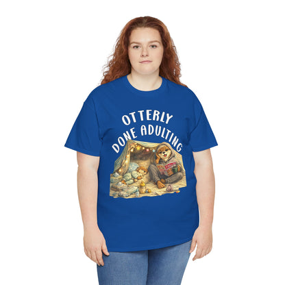"Otterly Done Adulting" Mom Tee - Otter Series