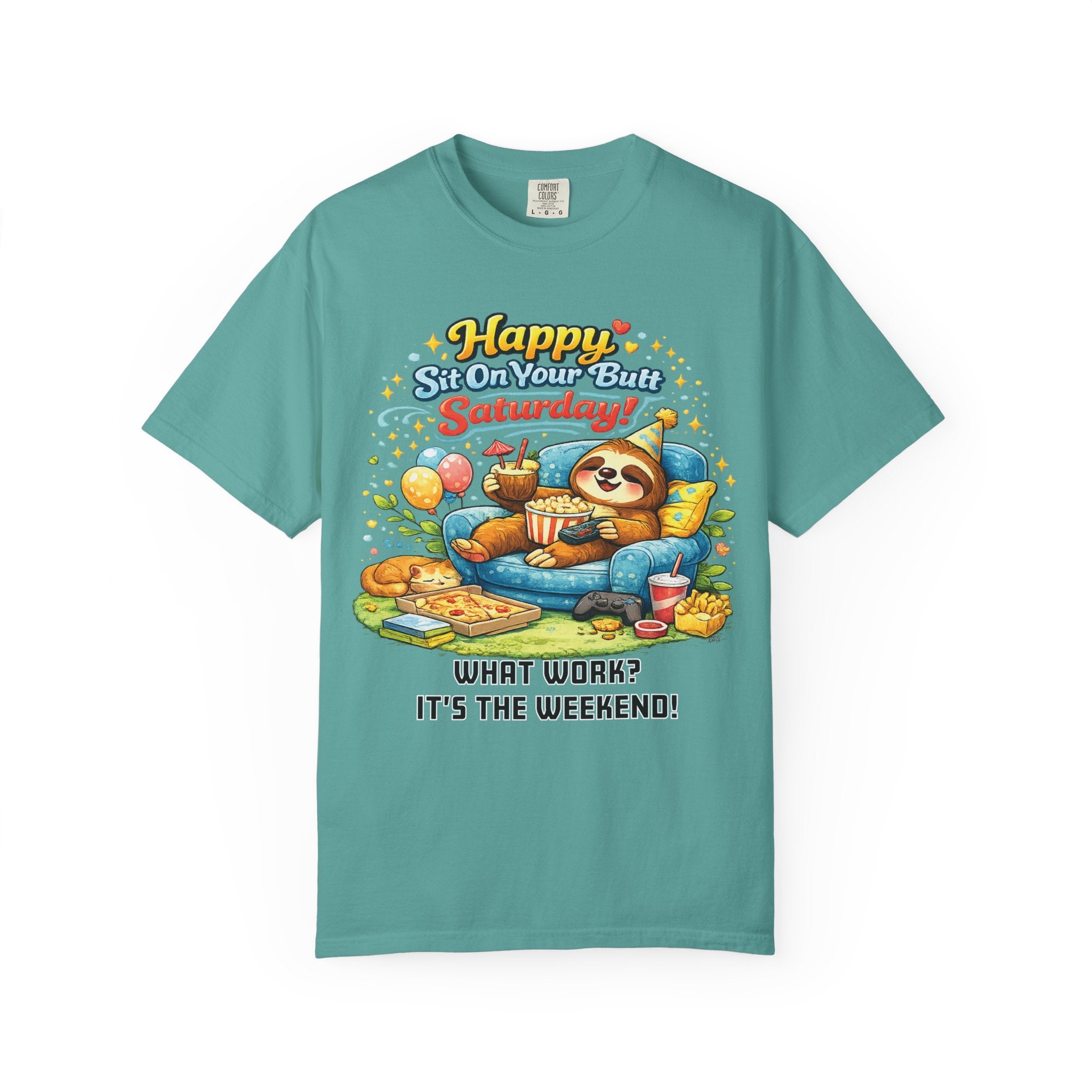 Saturday - Procrastination Sloth Series T-shirt