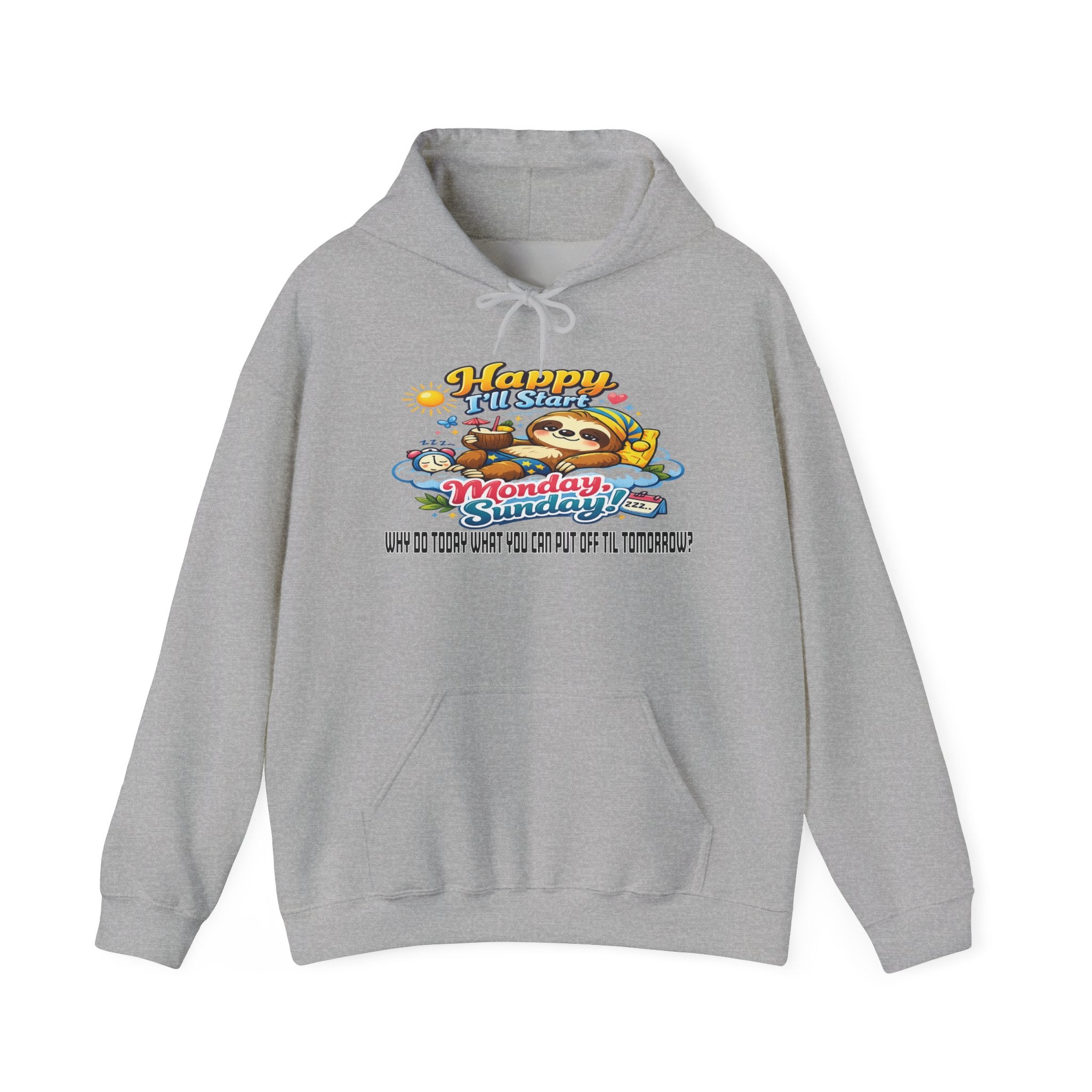 Sunday - Procrastination Sloth Series Hoodie