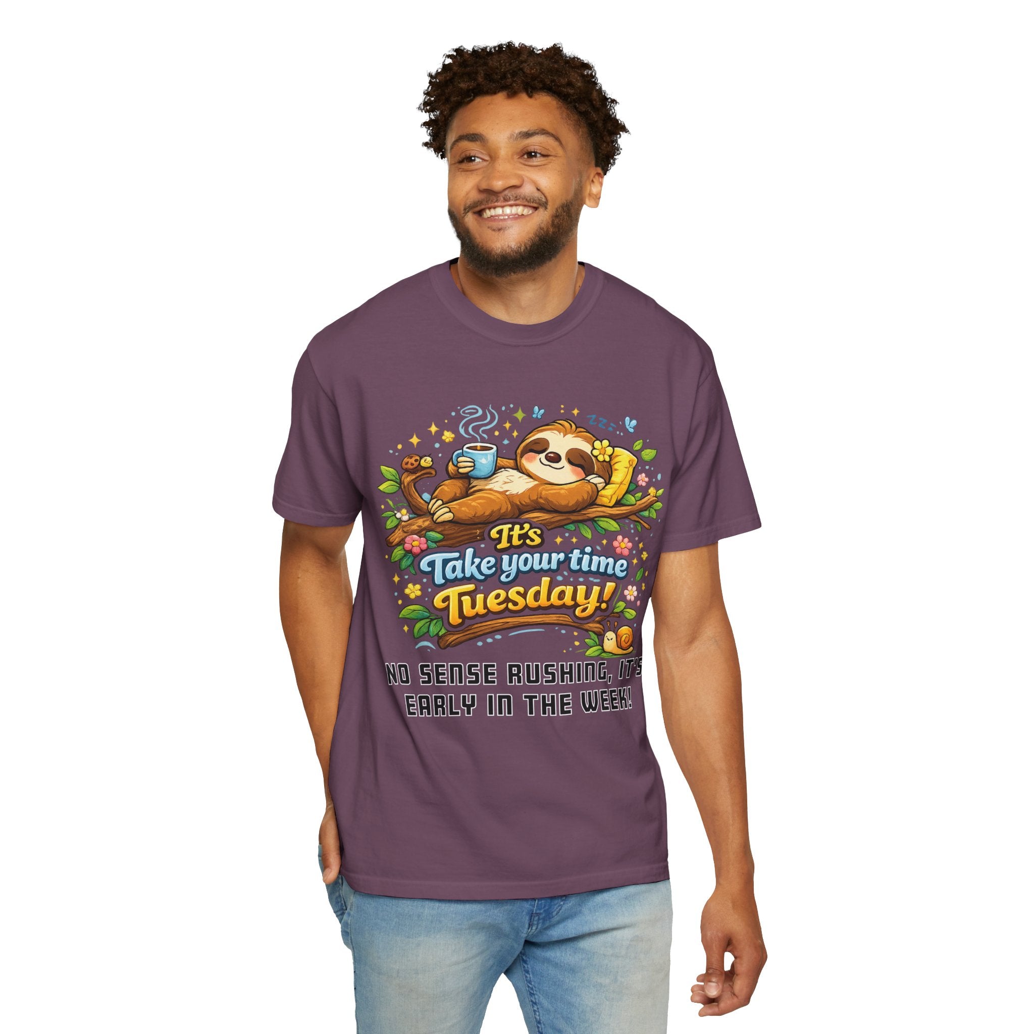 Tuesday - Procrastination Sloth Series T-shirt