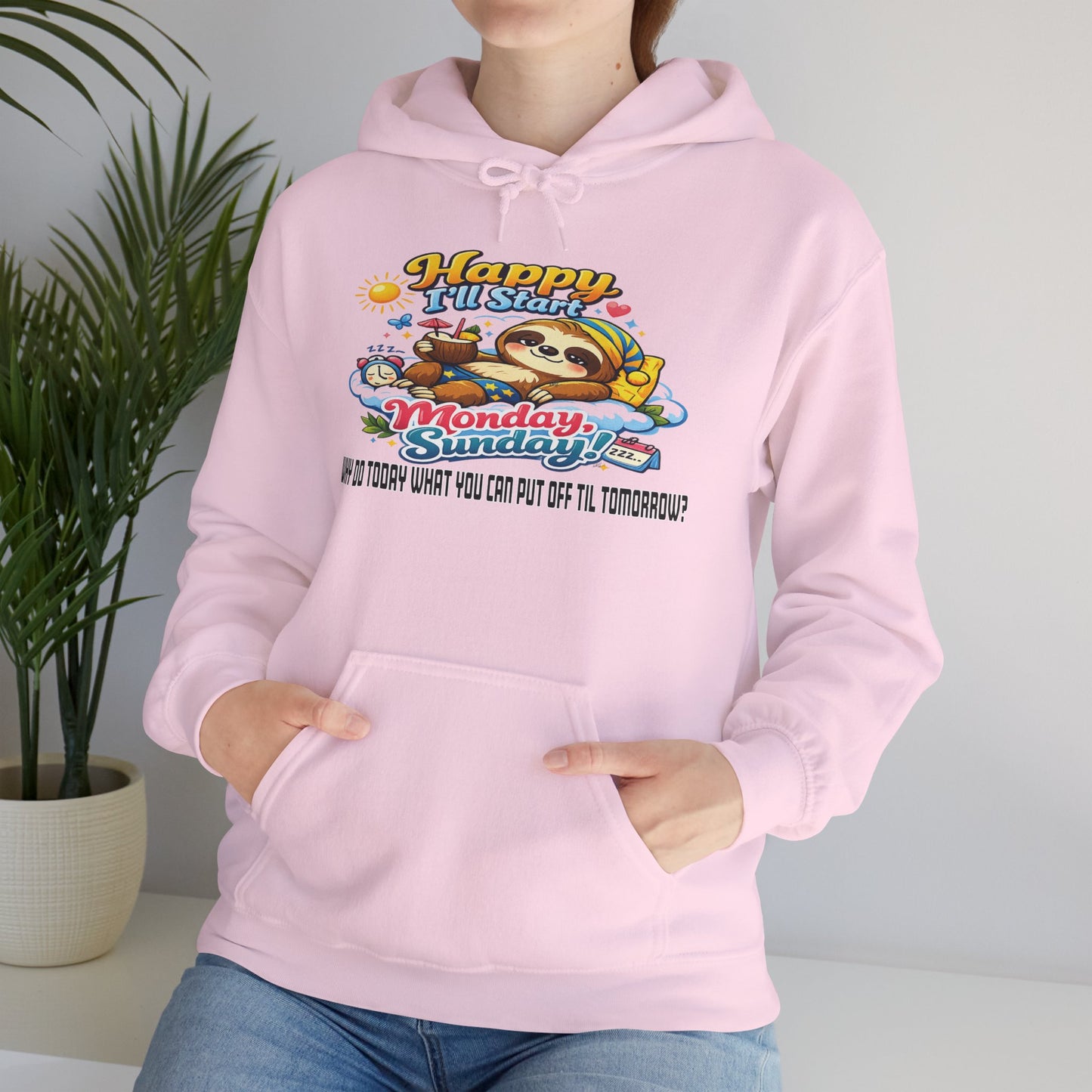 Sunday - Procrastination Sloth Series Hoodie