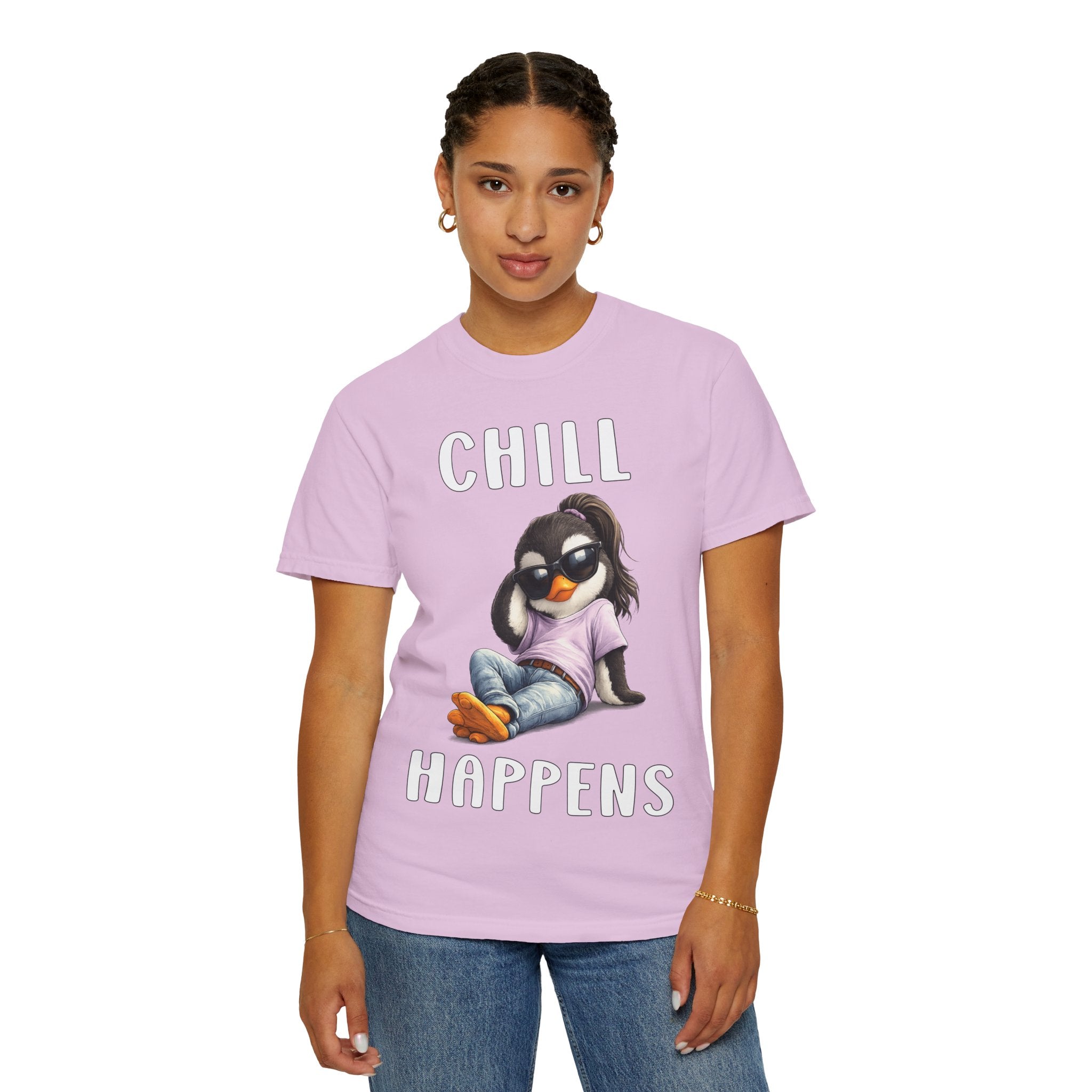 Chill Happens Girl T-shirt - Penguin Series