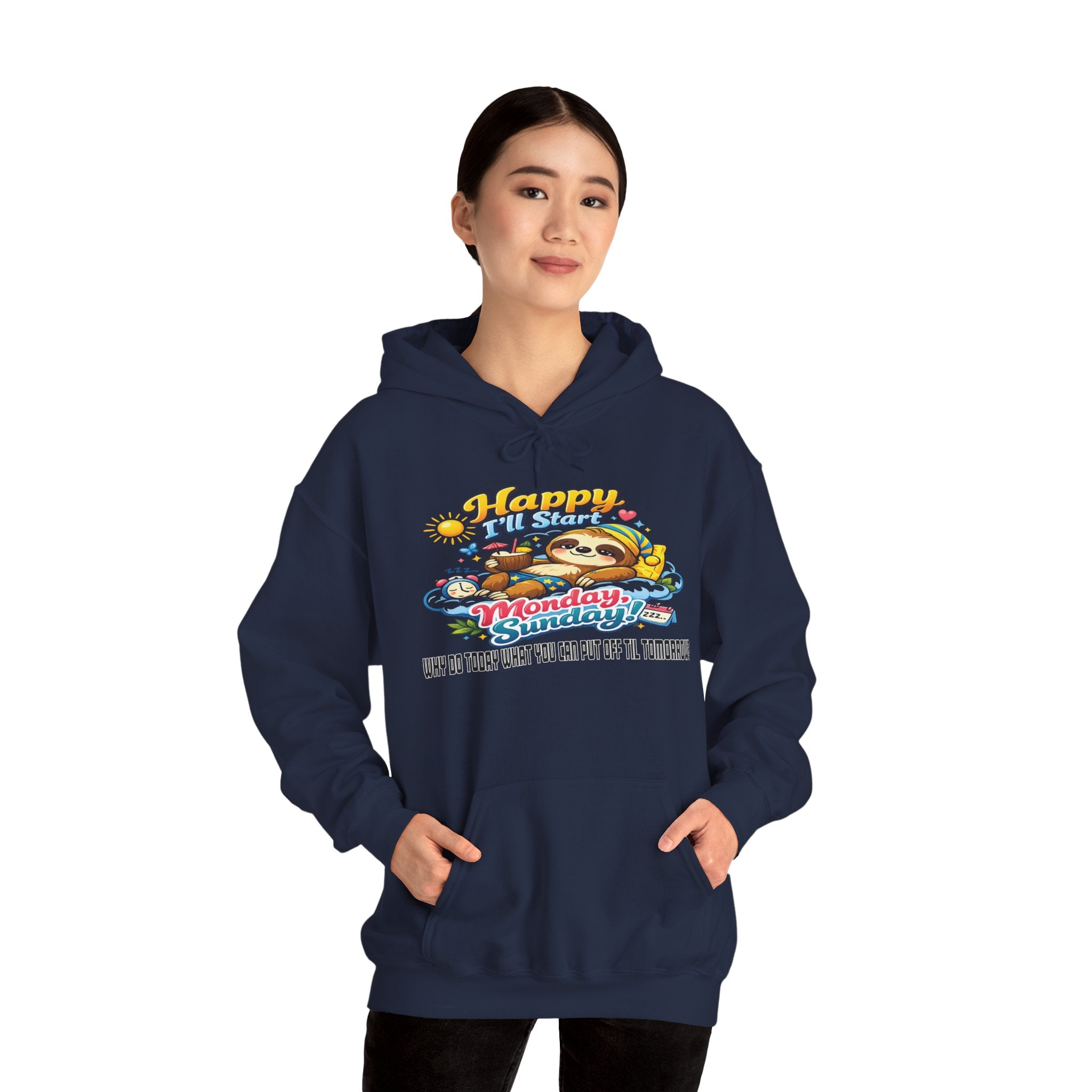 Sunday - Procrastination Sloth Series Hoodie