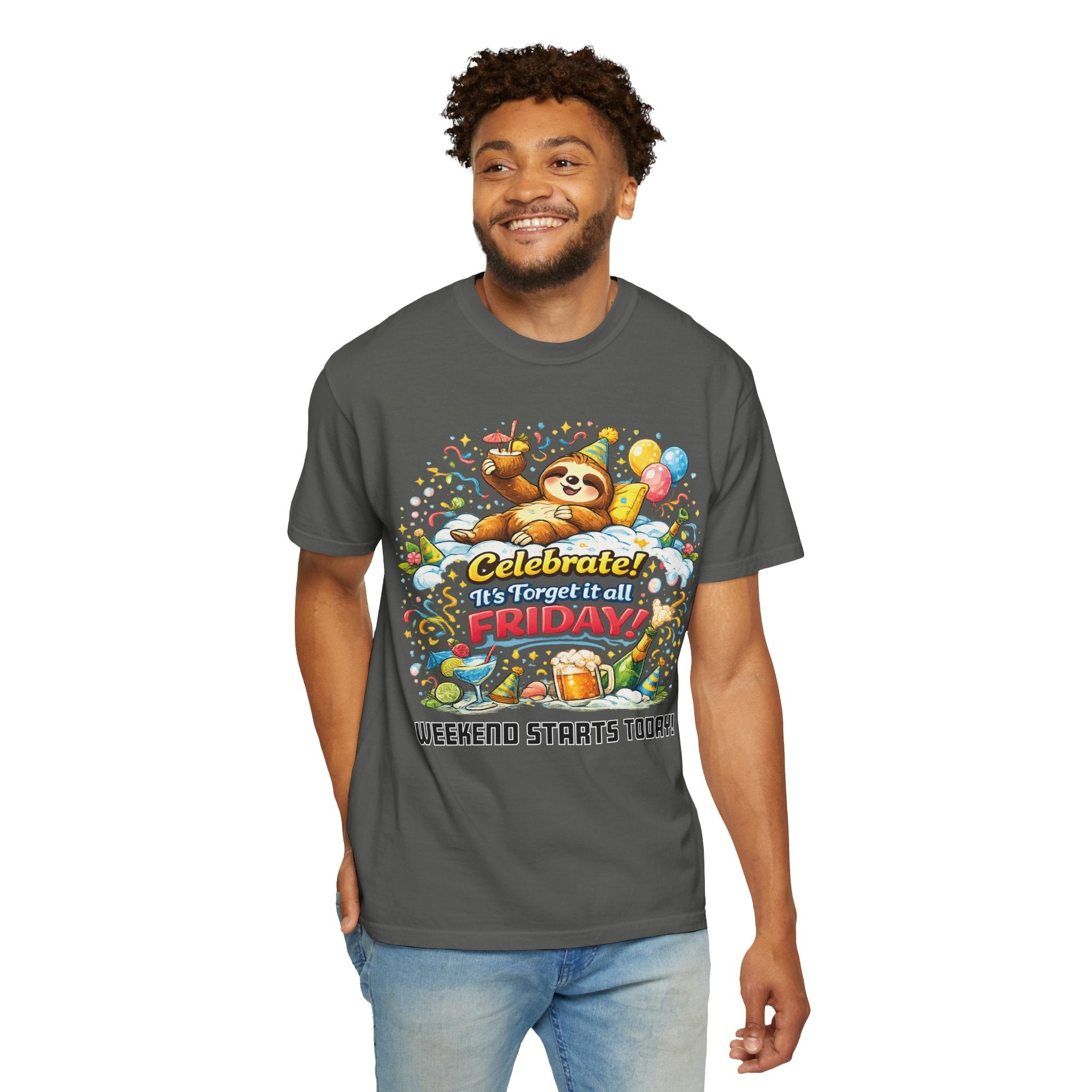 Friday - Procrastination Sloth Series T-shirt
