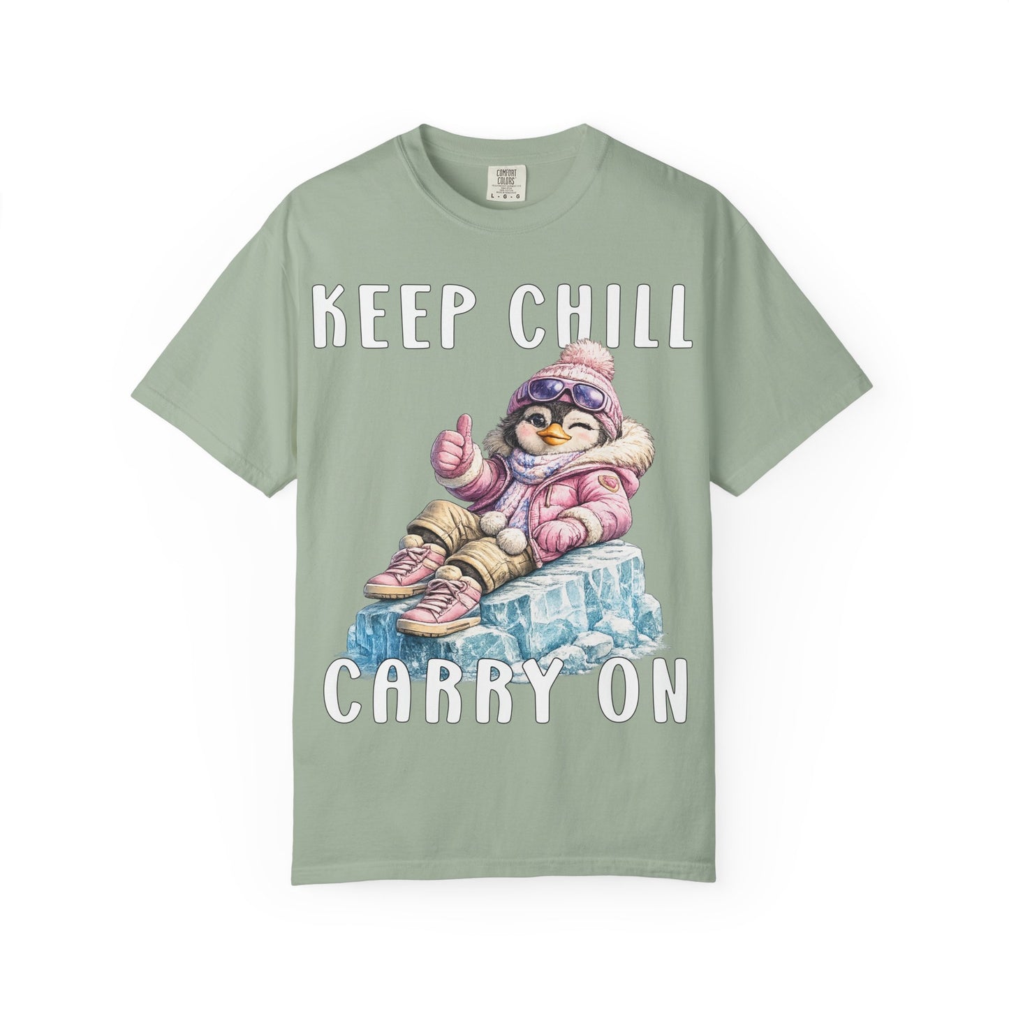 Keep Chill Carry On Girl T-shirt - Penguin Series