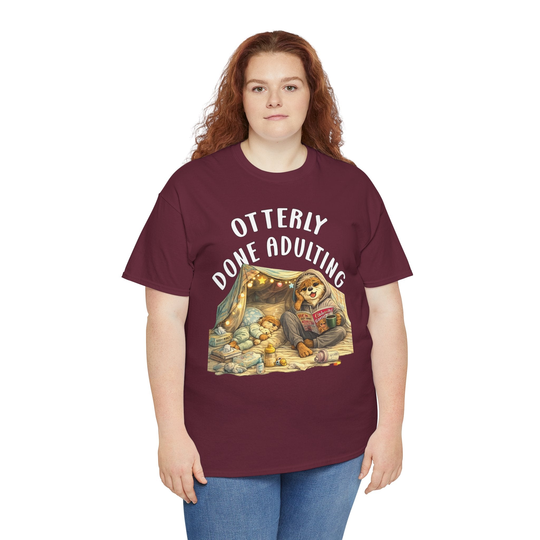 "Otterly Done Adulting" Mom Tee - Otter Series