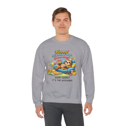 Saturday - Procrastination Sloth Series Sweatshirt