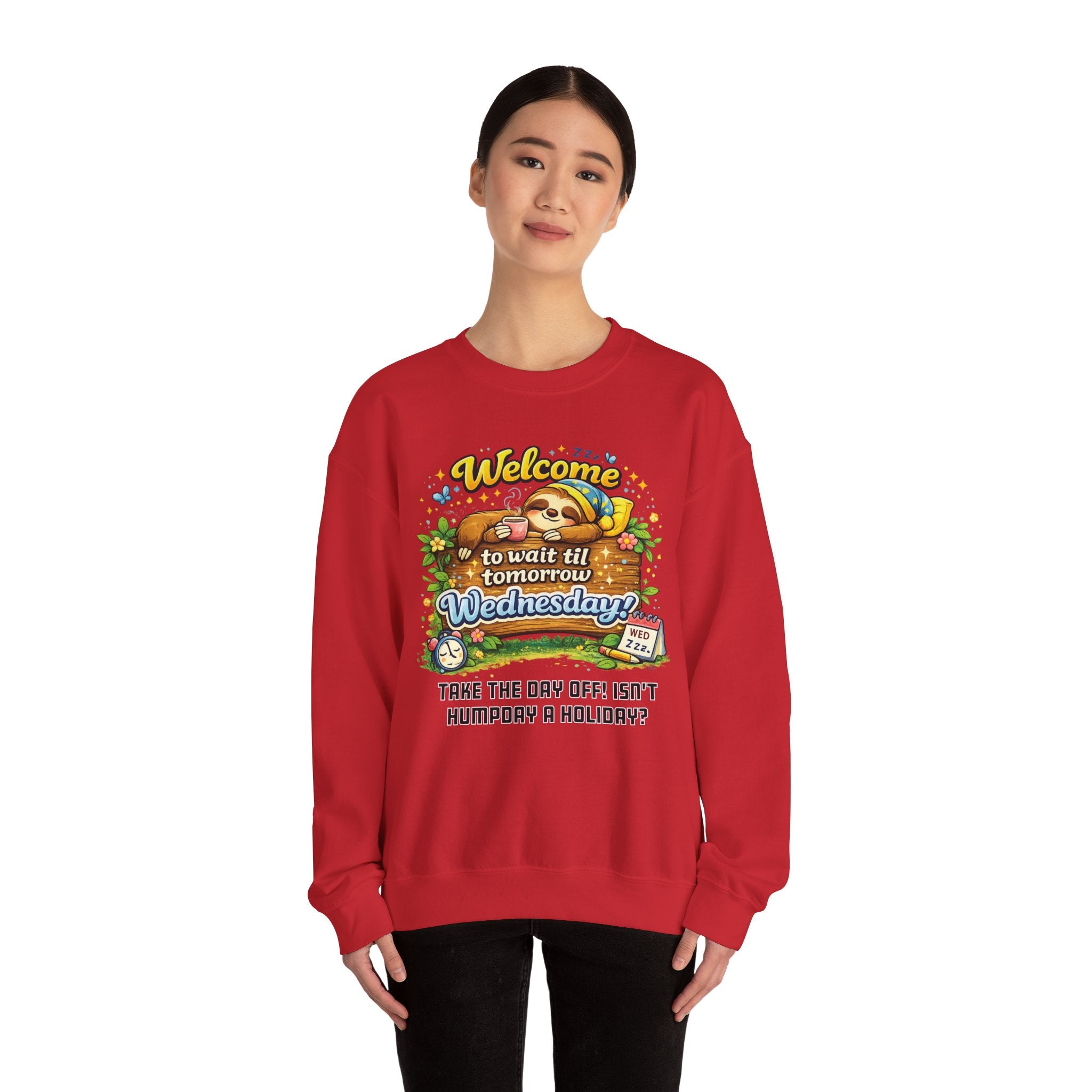 Wednesday - Procrastination Sloth Series Sweatshirt