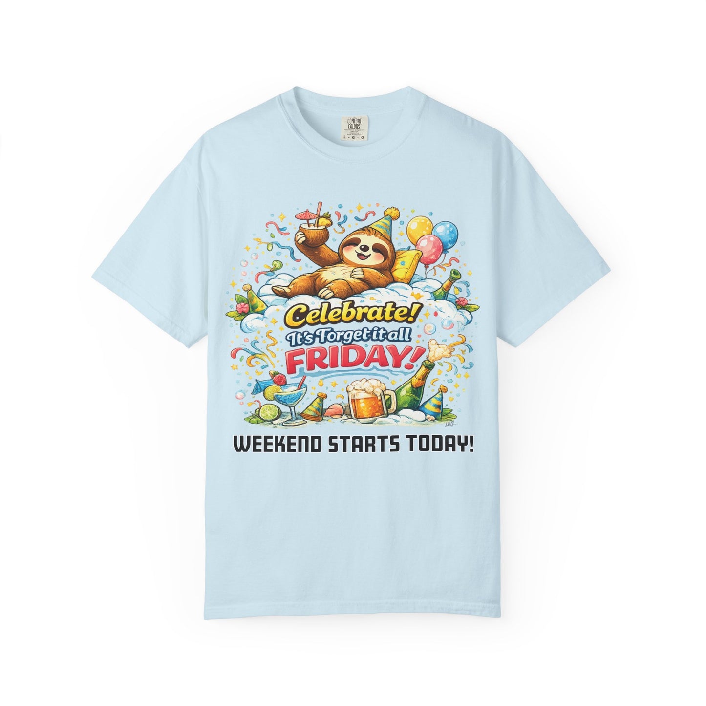 Friday - Procrastination Sloth Series T-shirt