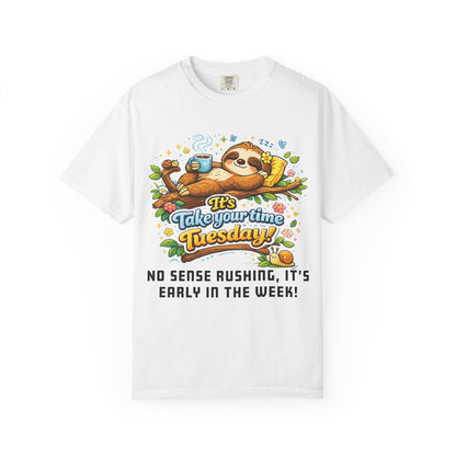 Tuesday - Procrastination Sloth Series T-shirt