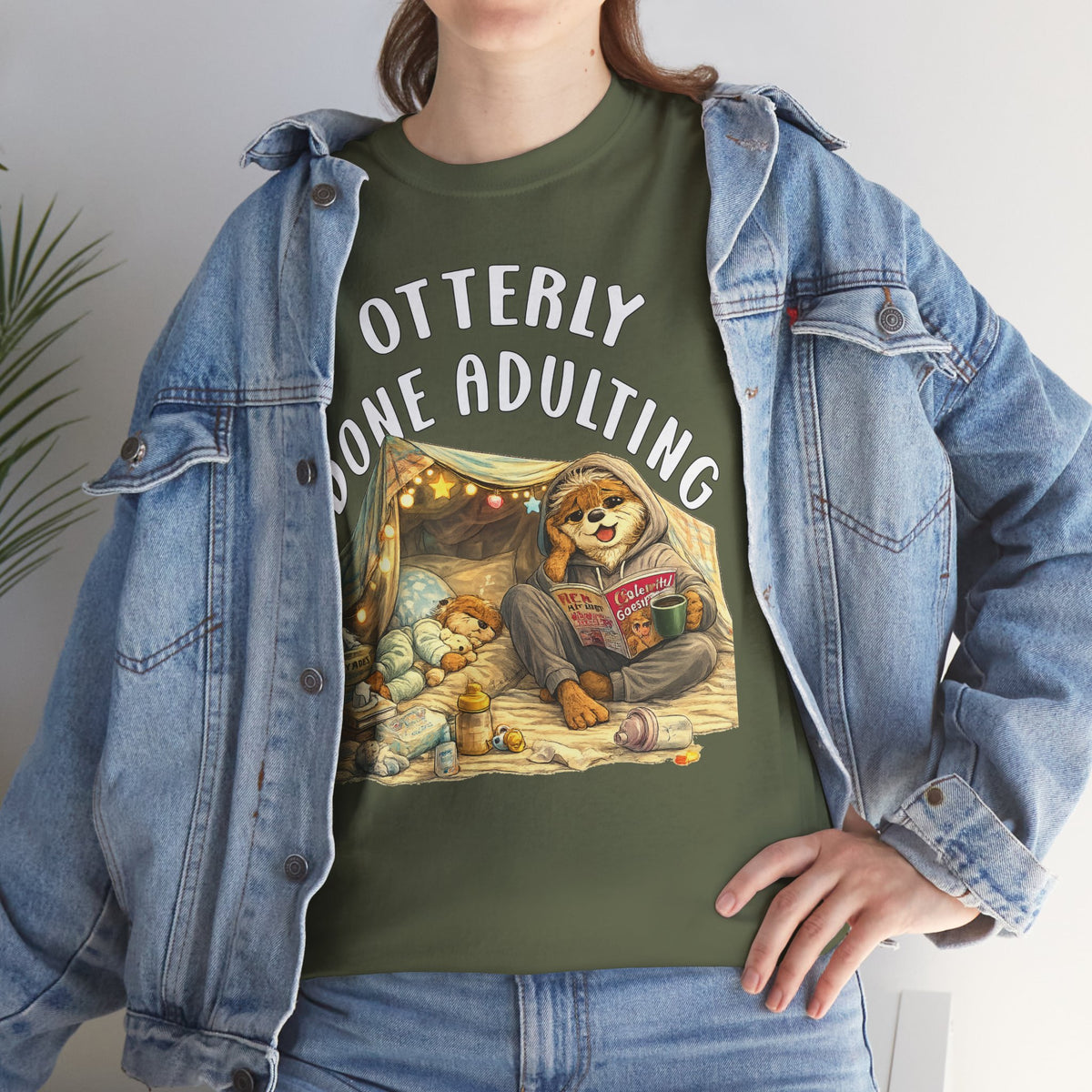"Otterly Done Adulting" Mom Tee - Otter Series