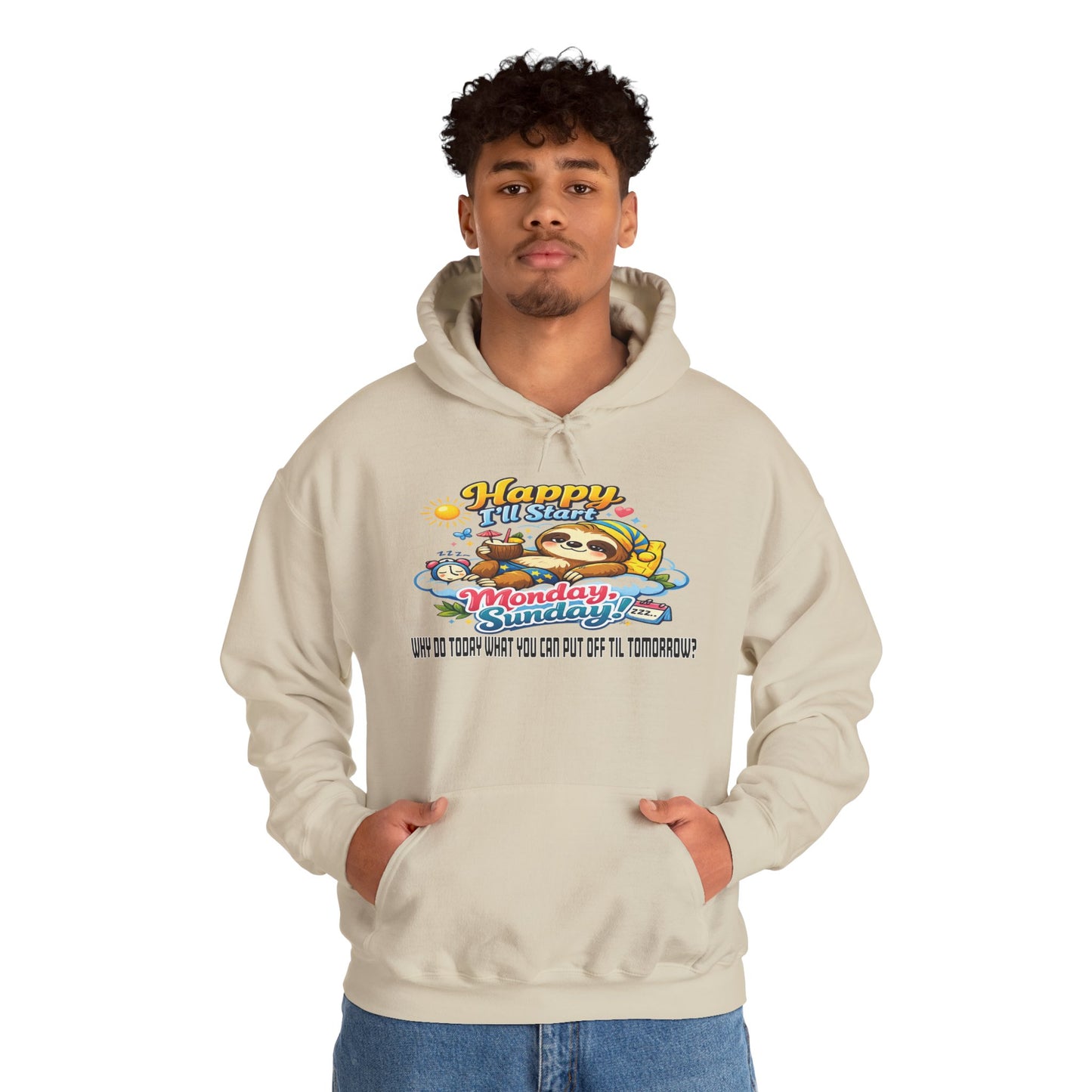 Sunday - Procrastination Sloth Series Hoodie