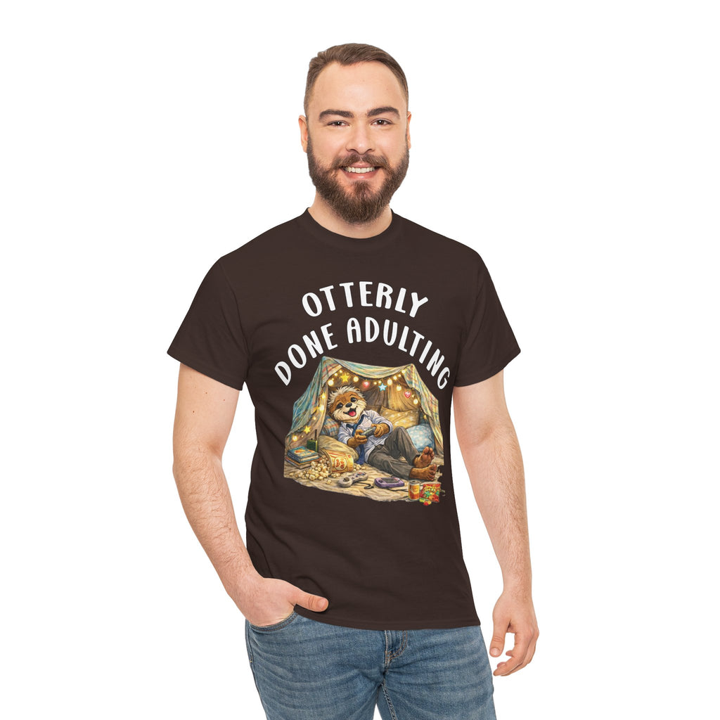 "Otterly Done Adulting" Dad Tee - Otter Series