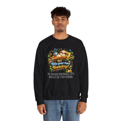 Tuesday - Procrastination Sloth Series Sweatshirt