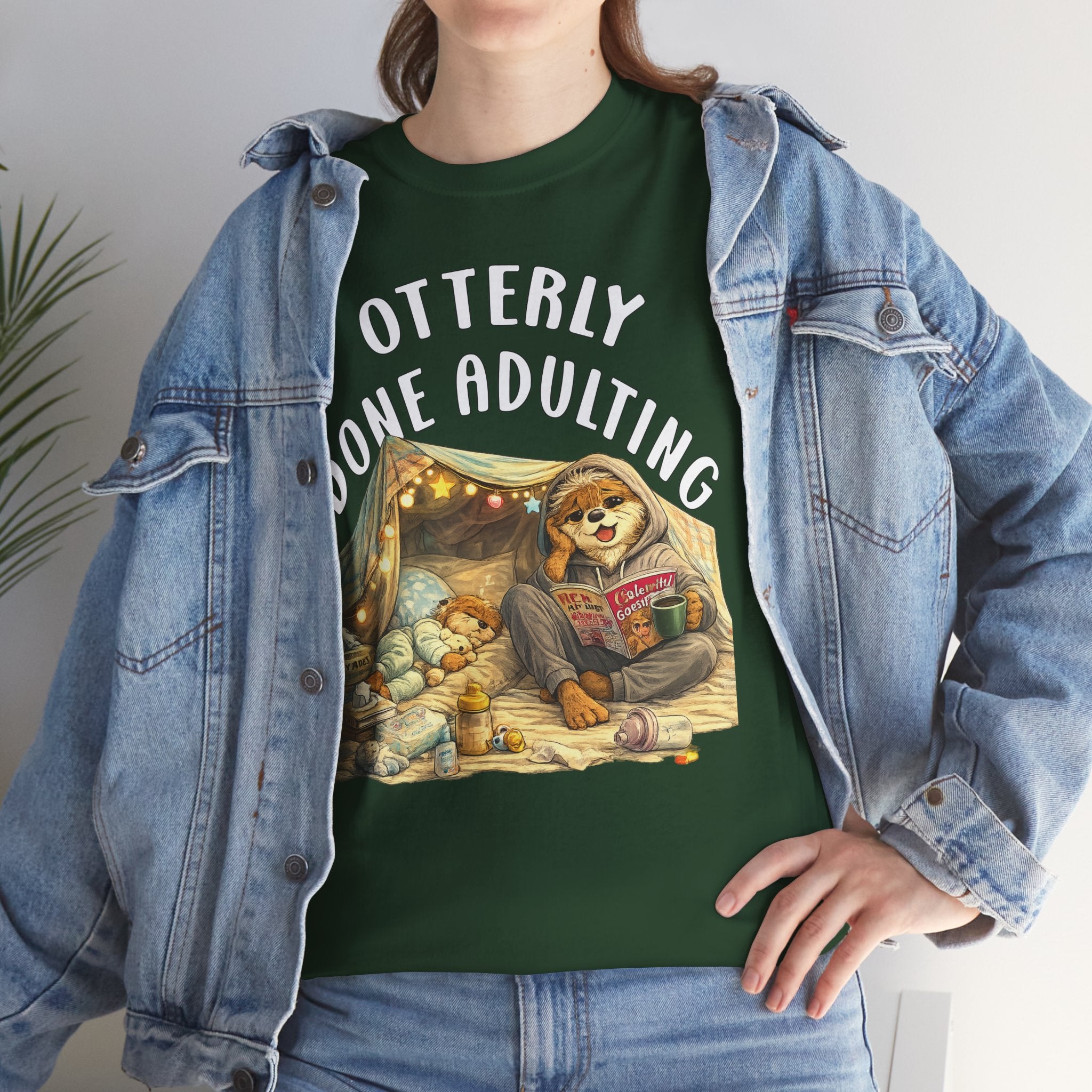"Otterly Done Adulting" Mom Tee - Otter Series