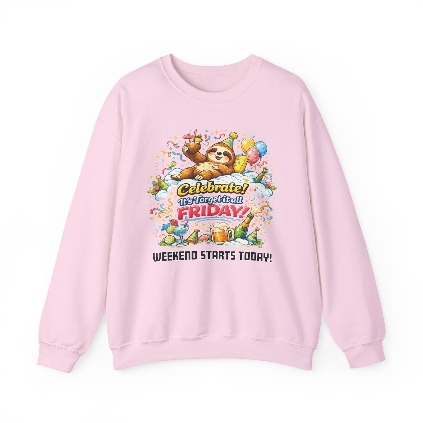 Friday - Procrastination Sloth Series Sweatshirt
