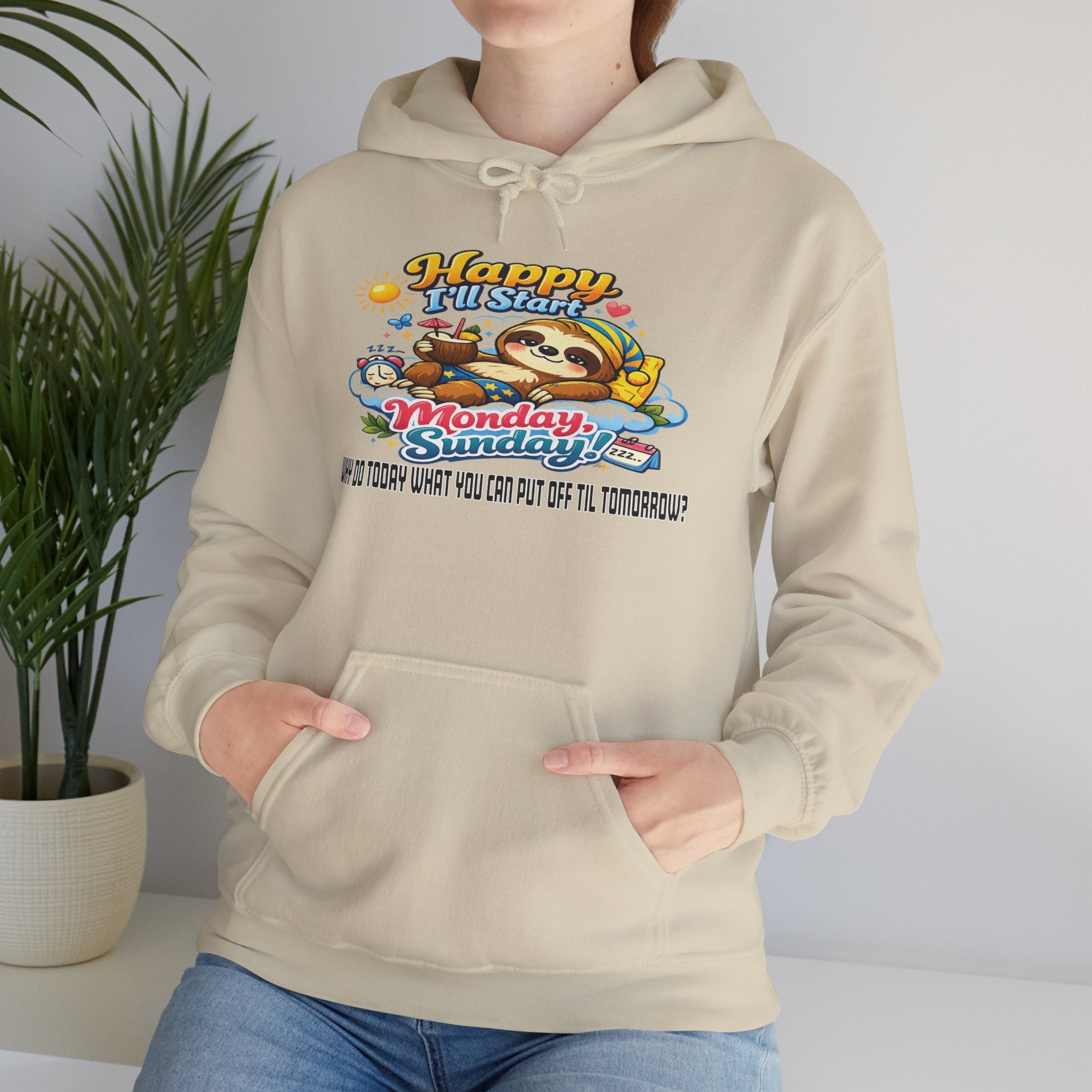 Sunday - Procrastination Sloth Series Hoodie