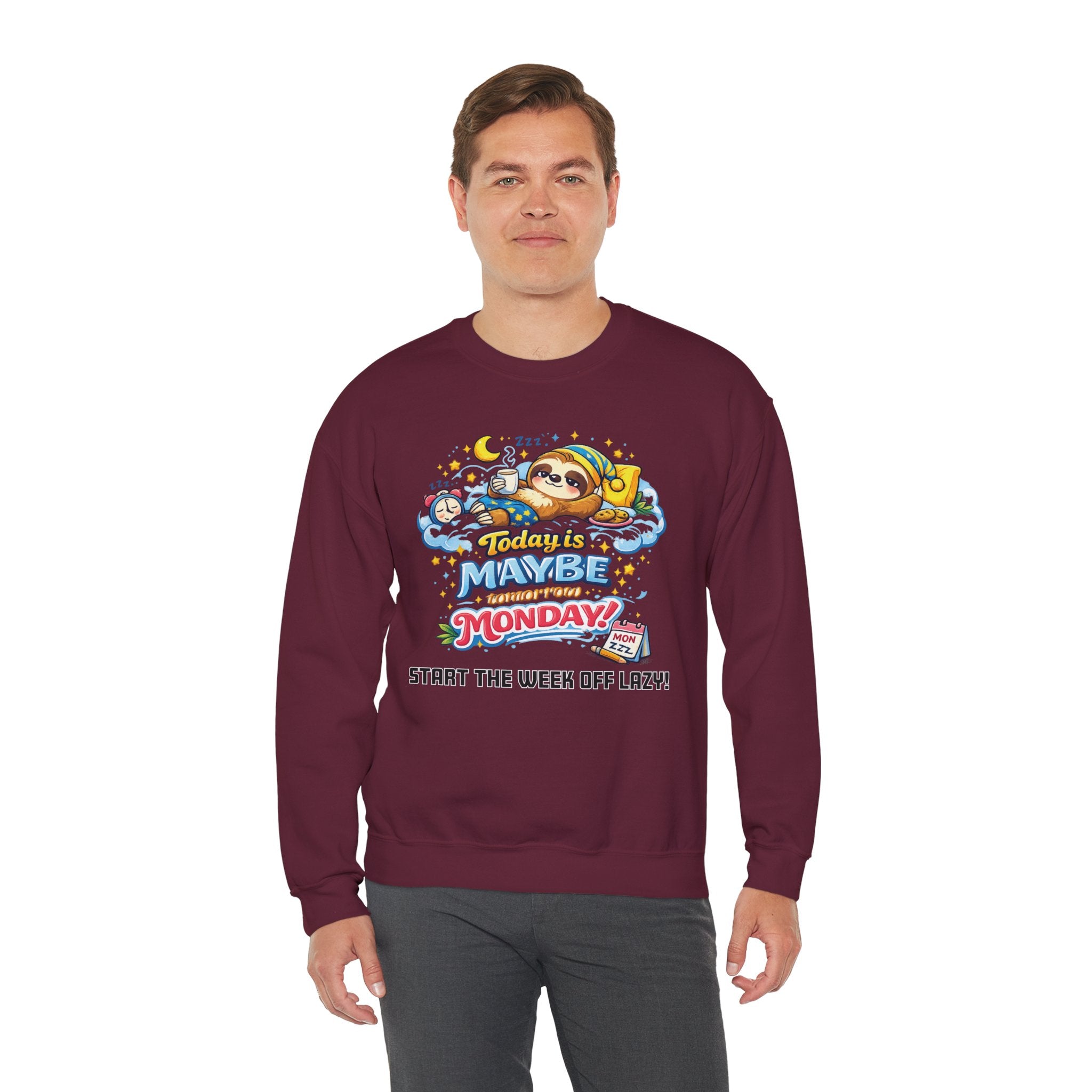 Monday - Procrastination Sloth Series Sweatshirt