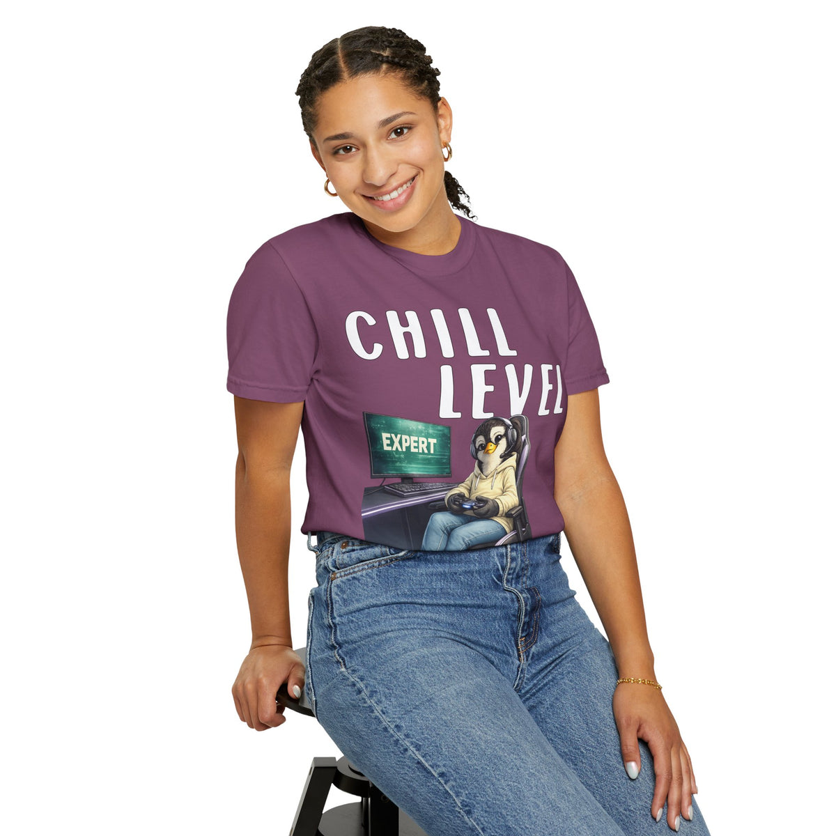 Chill Level Expert Girl T-shirt - Penguin Series