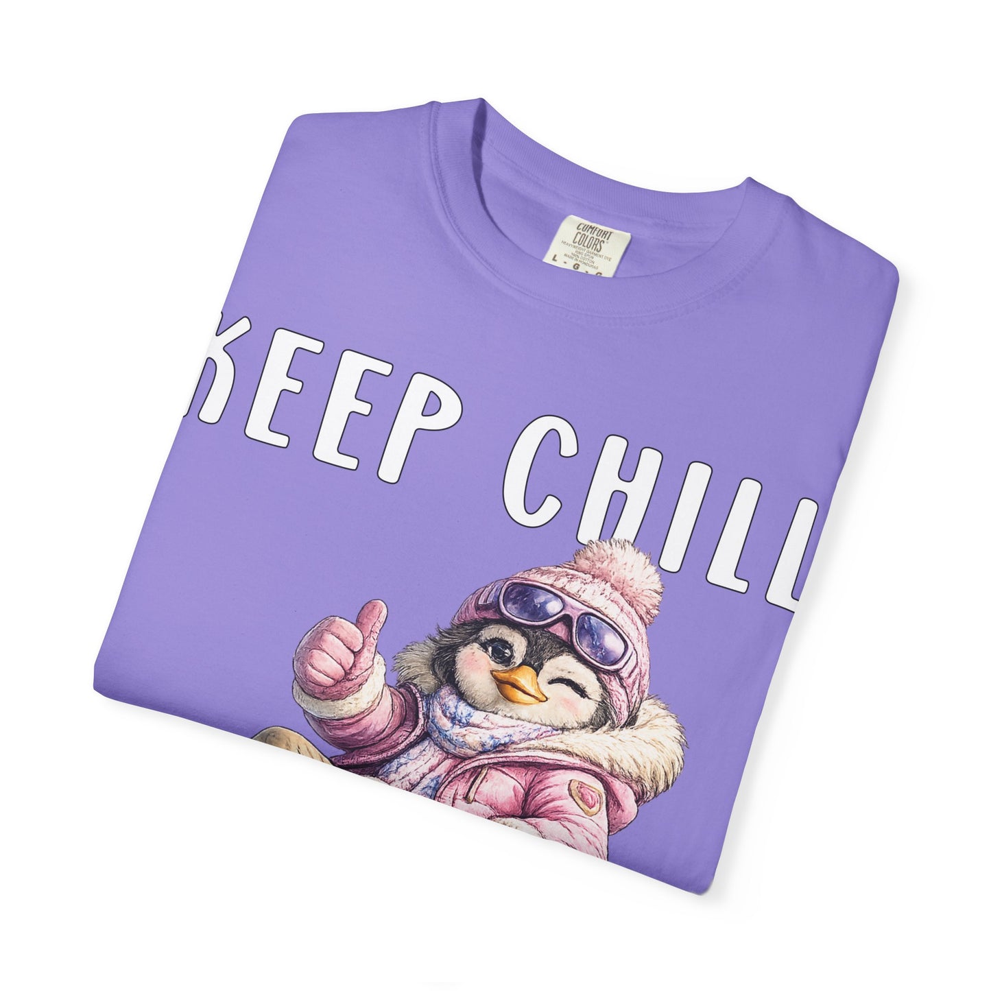 Keep Chill Carry On Girl T-shirt - Penguin Series