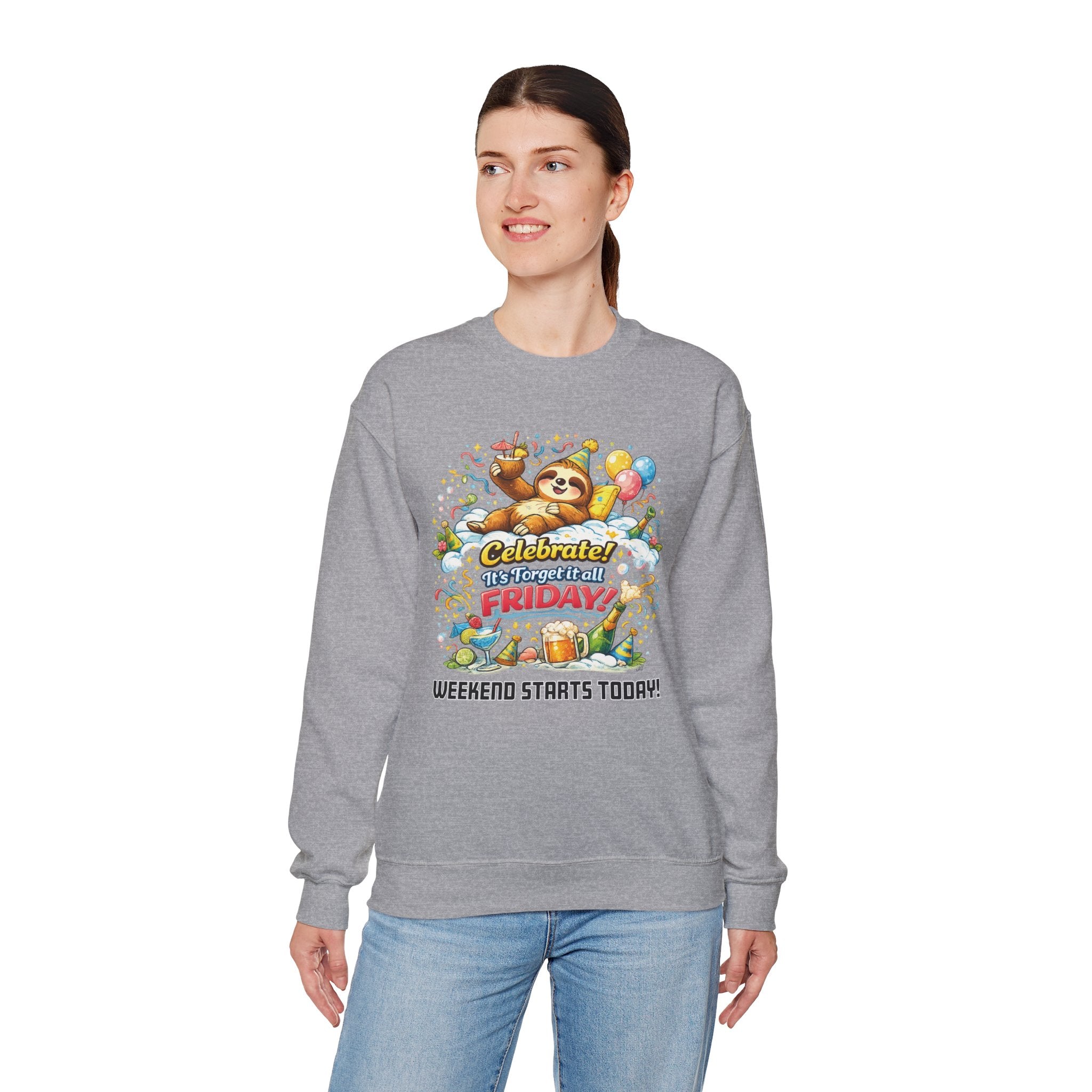 Friday - Procrastination Sloth Series Sweatshirt