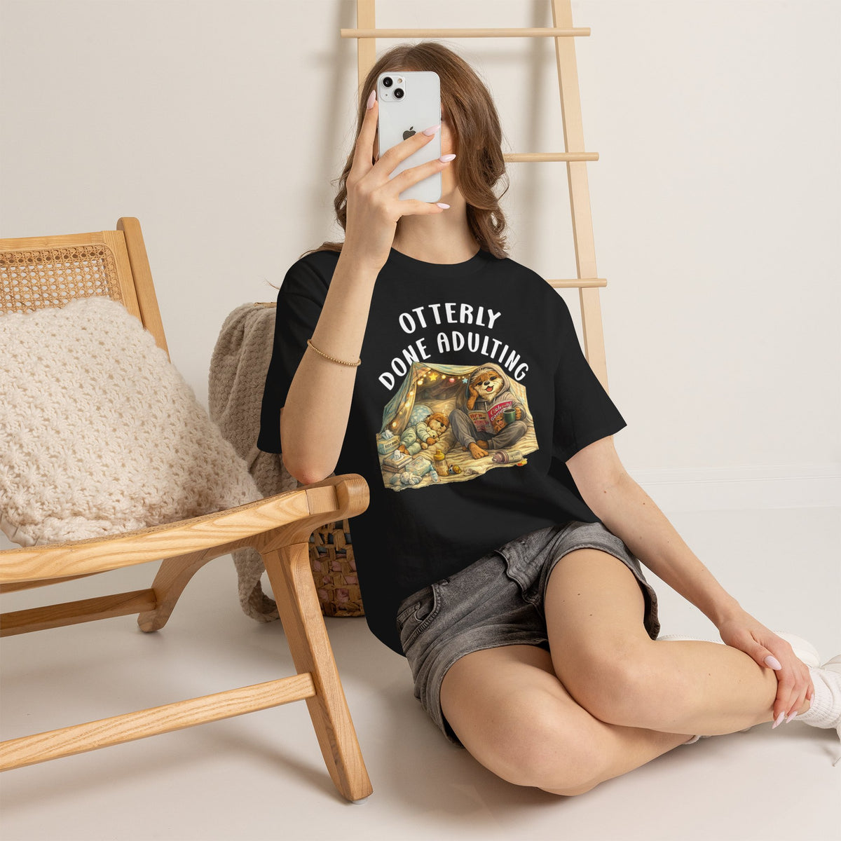 "Otterly Done Adulting" Mom Tee - Otter Series