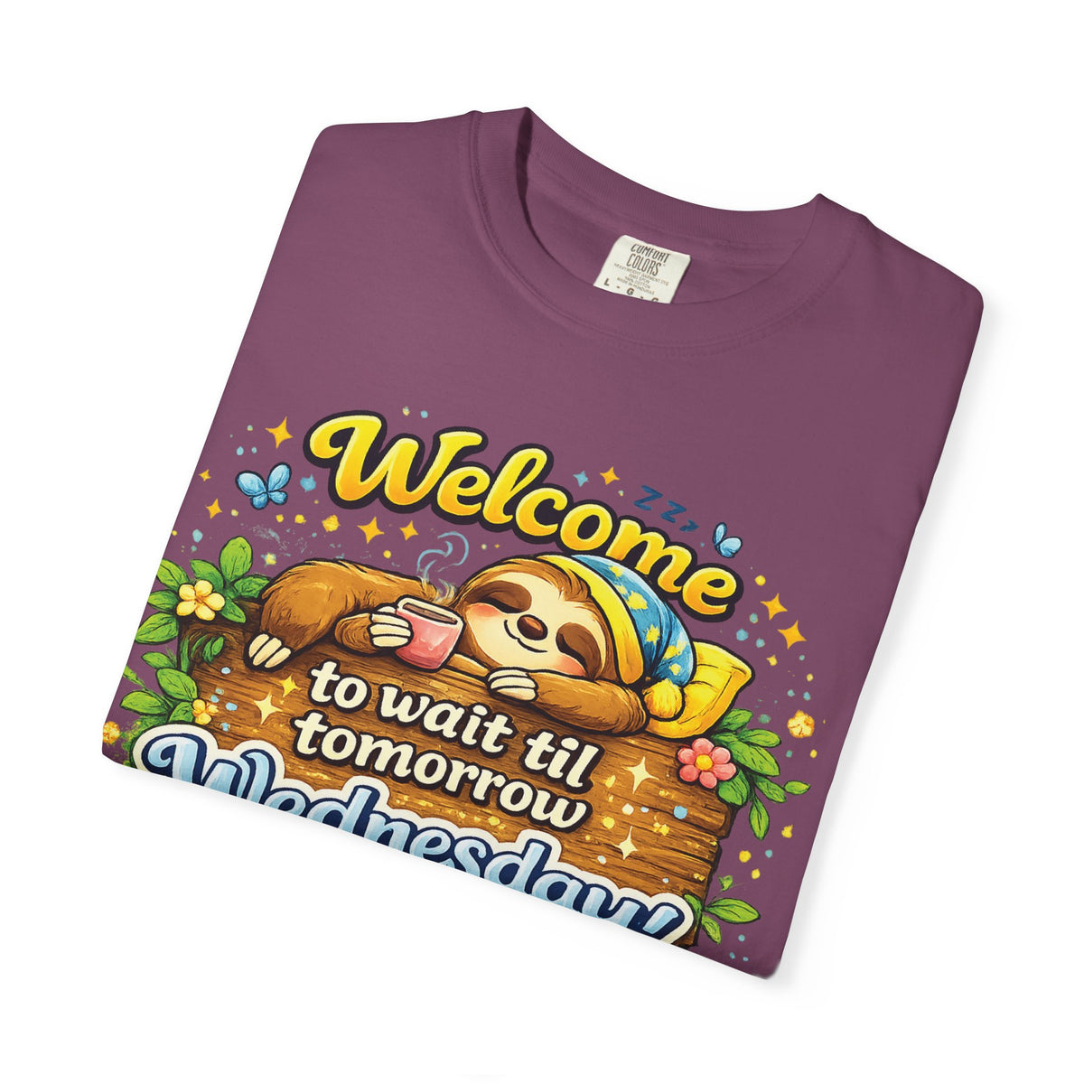 Wednesday - Procrastination Sloth Series T-shirt