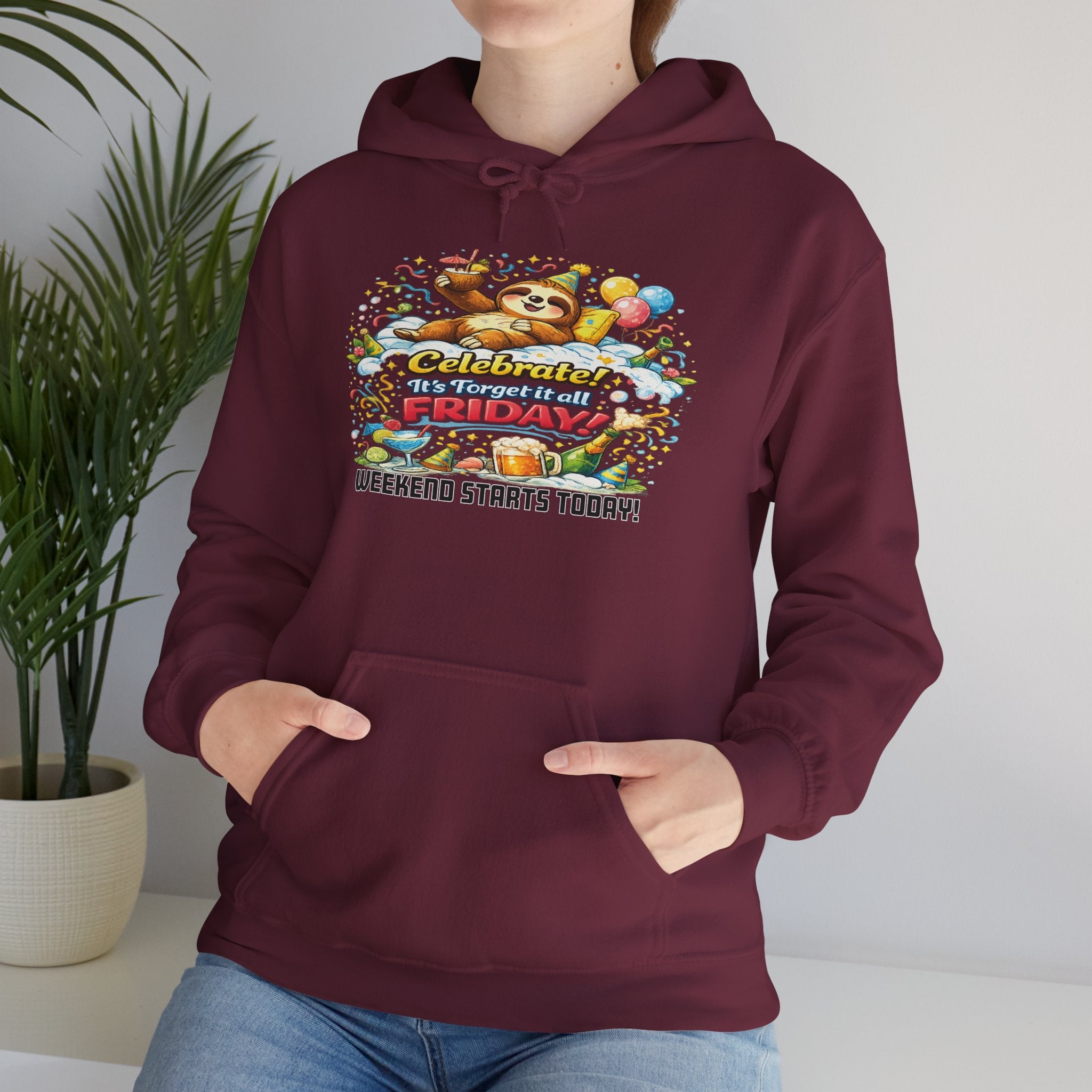 Friday - Procrastination Sloth Series Hoodie