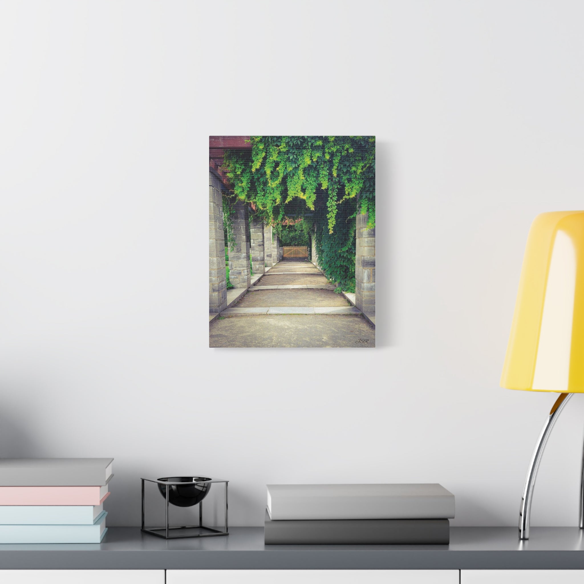 "The Covered Path" photograph on stretched canvas