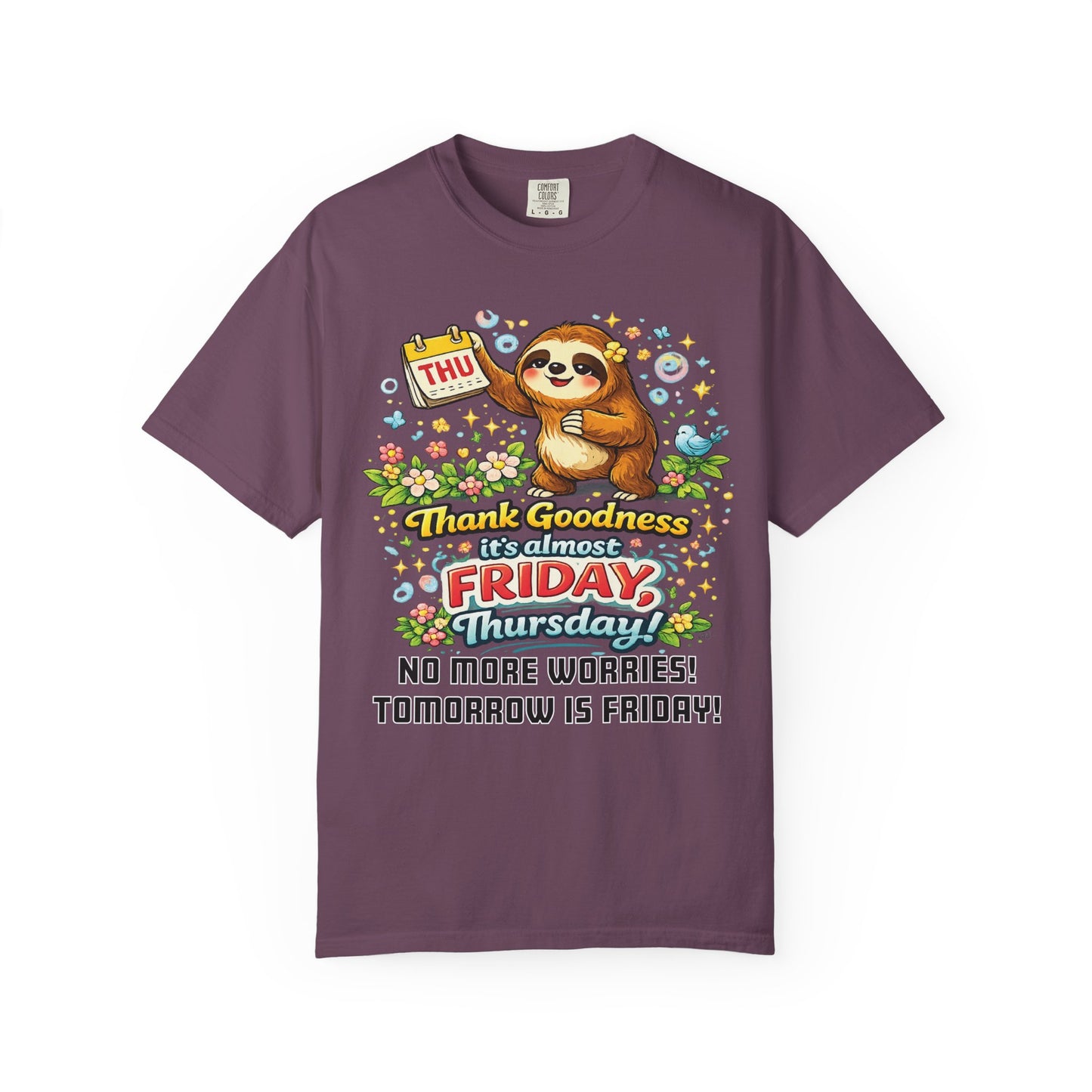 Thursday - Procrastination Sloth Series T-shirt