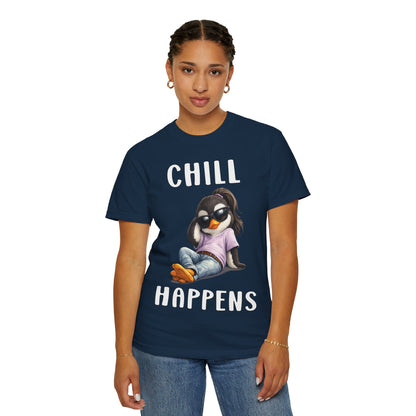 Chill Happens Girl T-shirt - Penguin Series