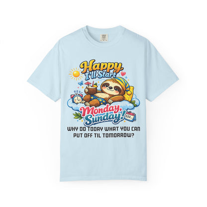 Sunday - Procrastination Sloth Series T-shirt