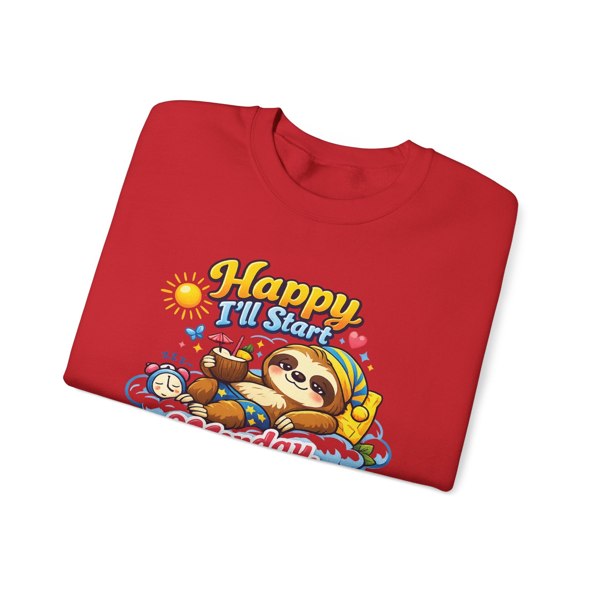 Sunday - Procrastination Sloth Series Sweatshirt