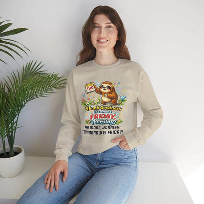 Thursday - Procrastination Sloth Series Sweatshirt