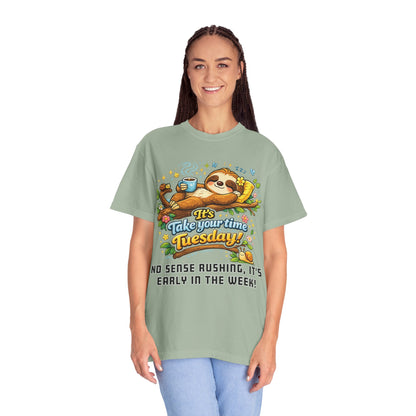 Tuesday - Procrastination Sloth Series T-shirt