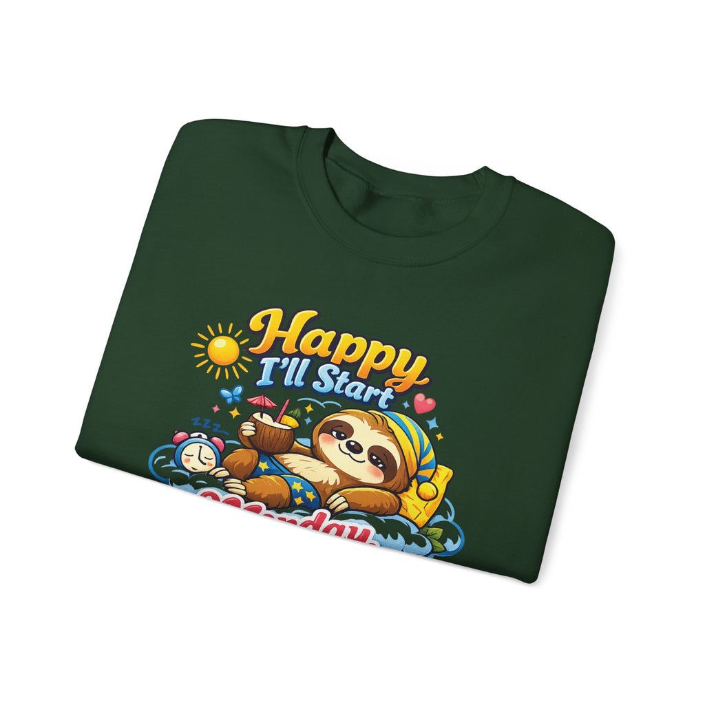Sunday - Procrastination Sloth Series Sweatshirt