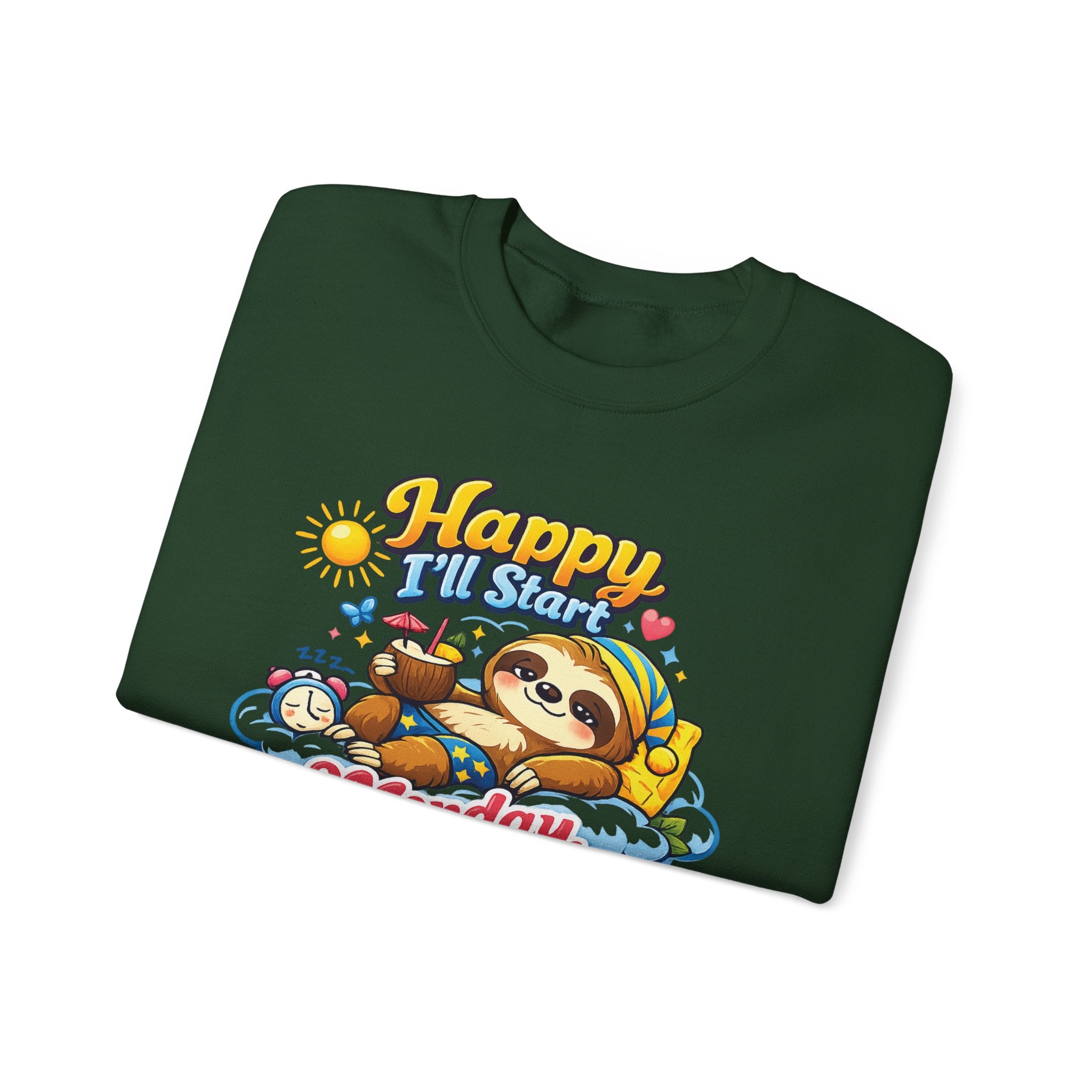 Sunday - Procrastination Sloth Series Sweatshirt