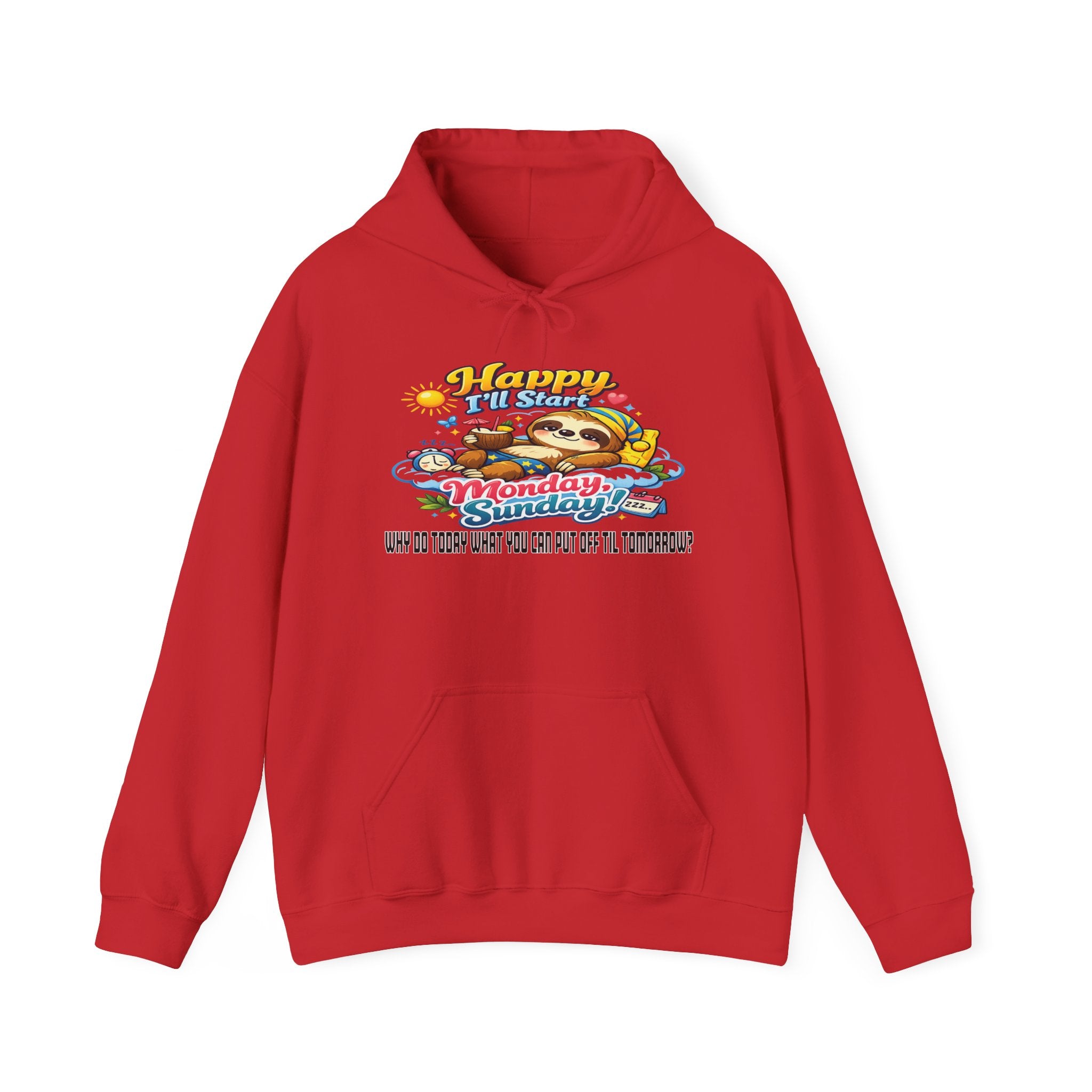 Sunday - Procrastination Sloth Series Hoodie