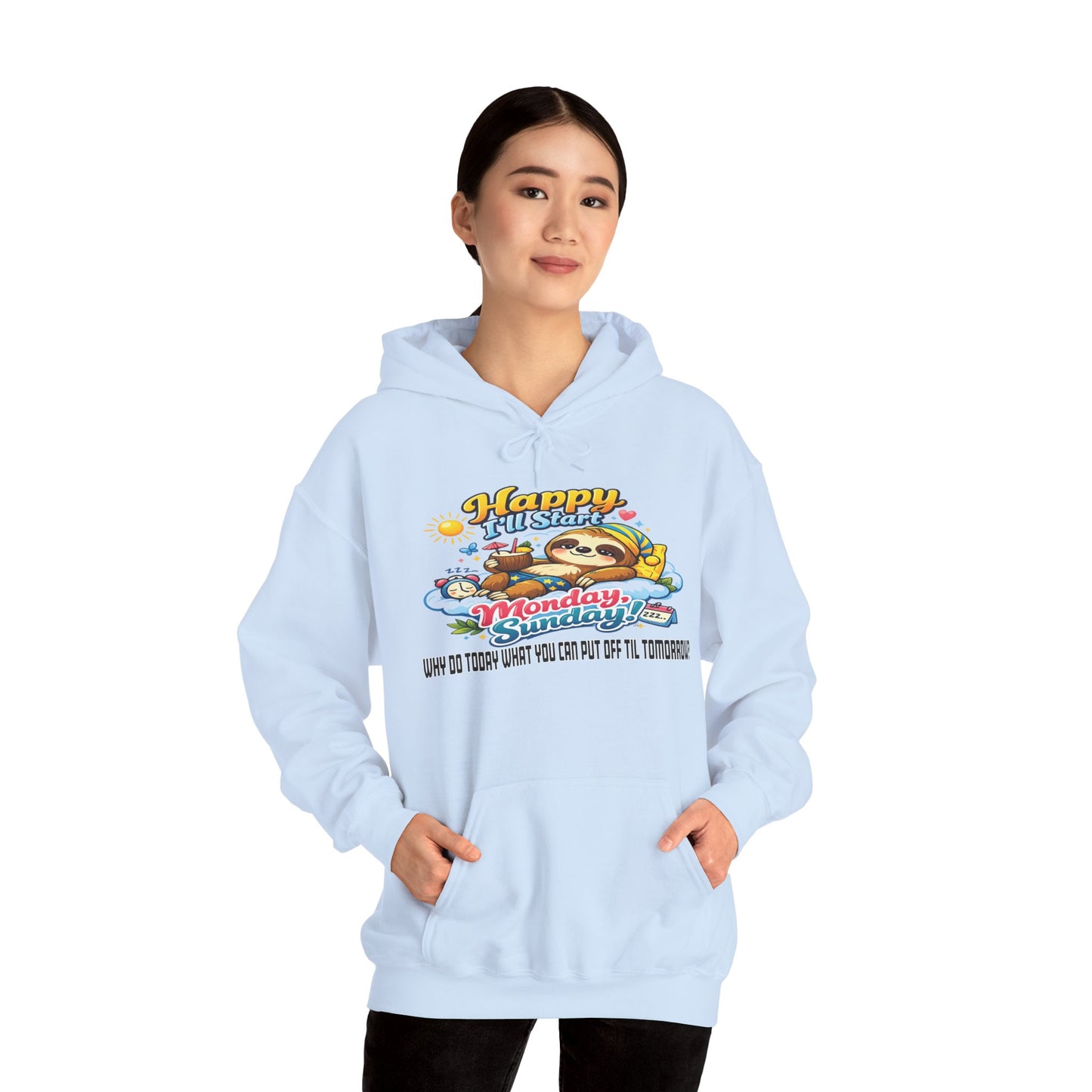 Sunday - Procrastination Sloth Series Hoodie