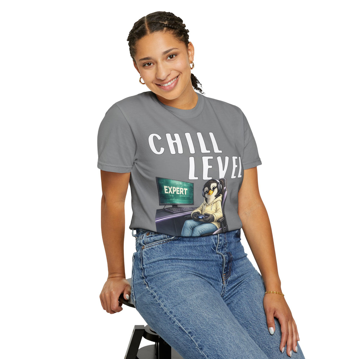 Chill Level Expert Girl T-shirt - Penguin Series