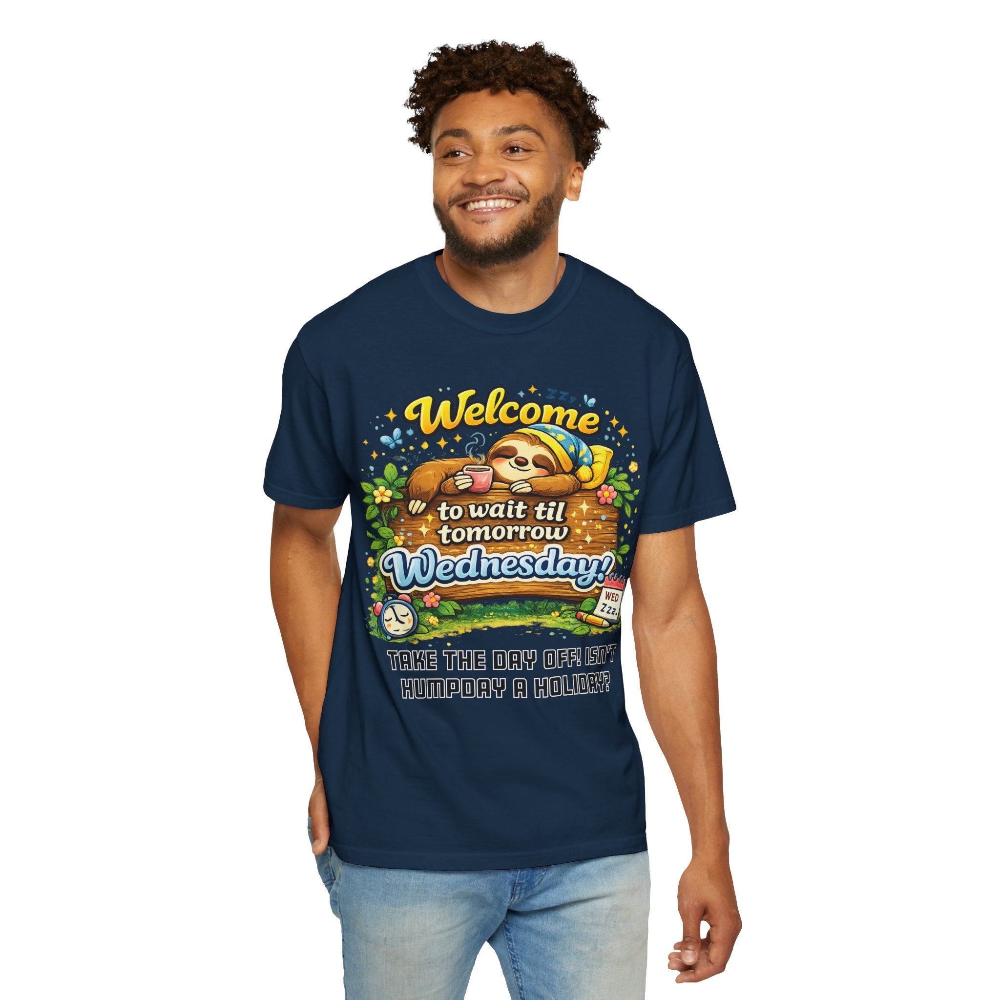 Wednesday - Procrastination Sloth Series T-shirt