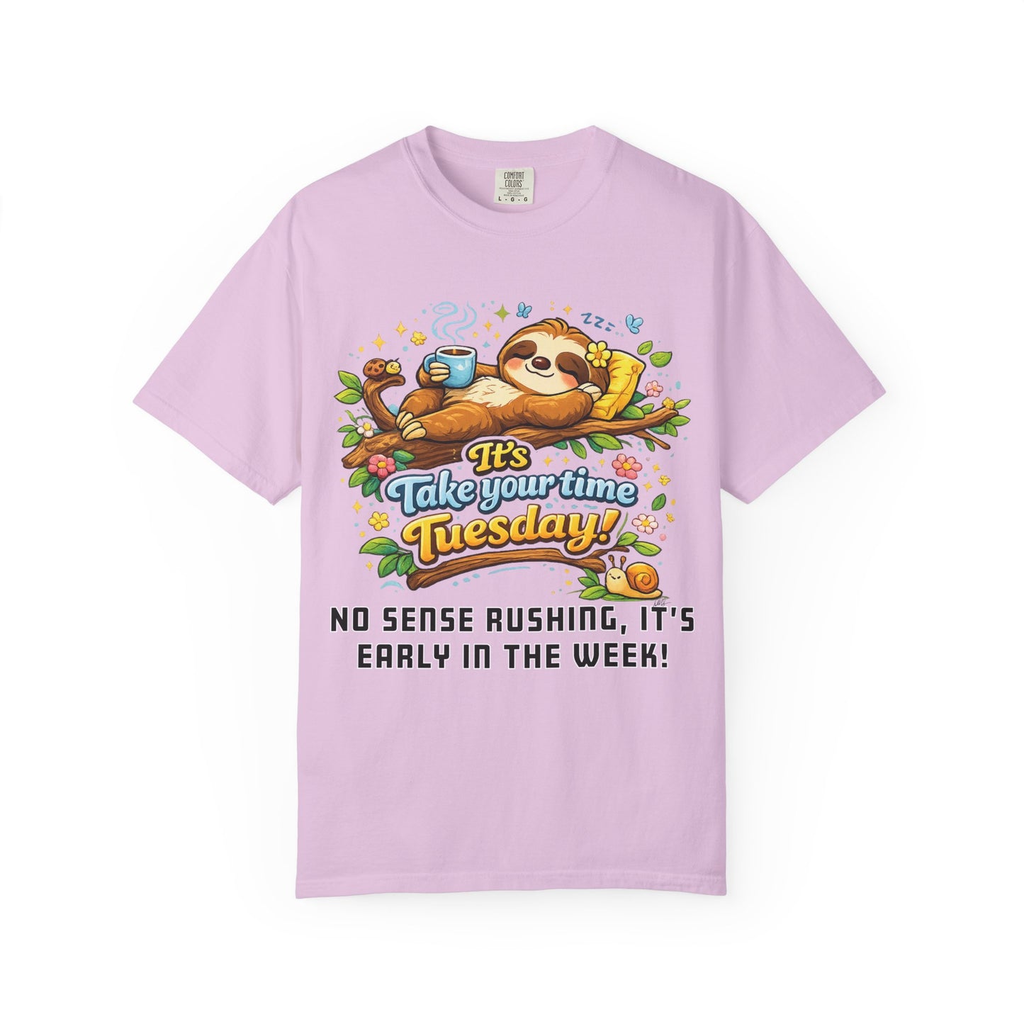 Tuesday - Procrastination Sloth Series T-shirt