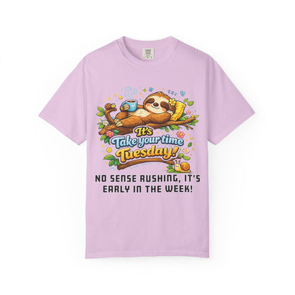 Tuesday - Procrastination Sloth Series T-shirt